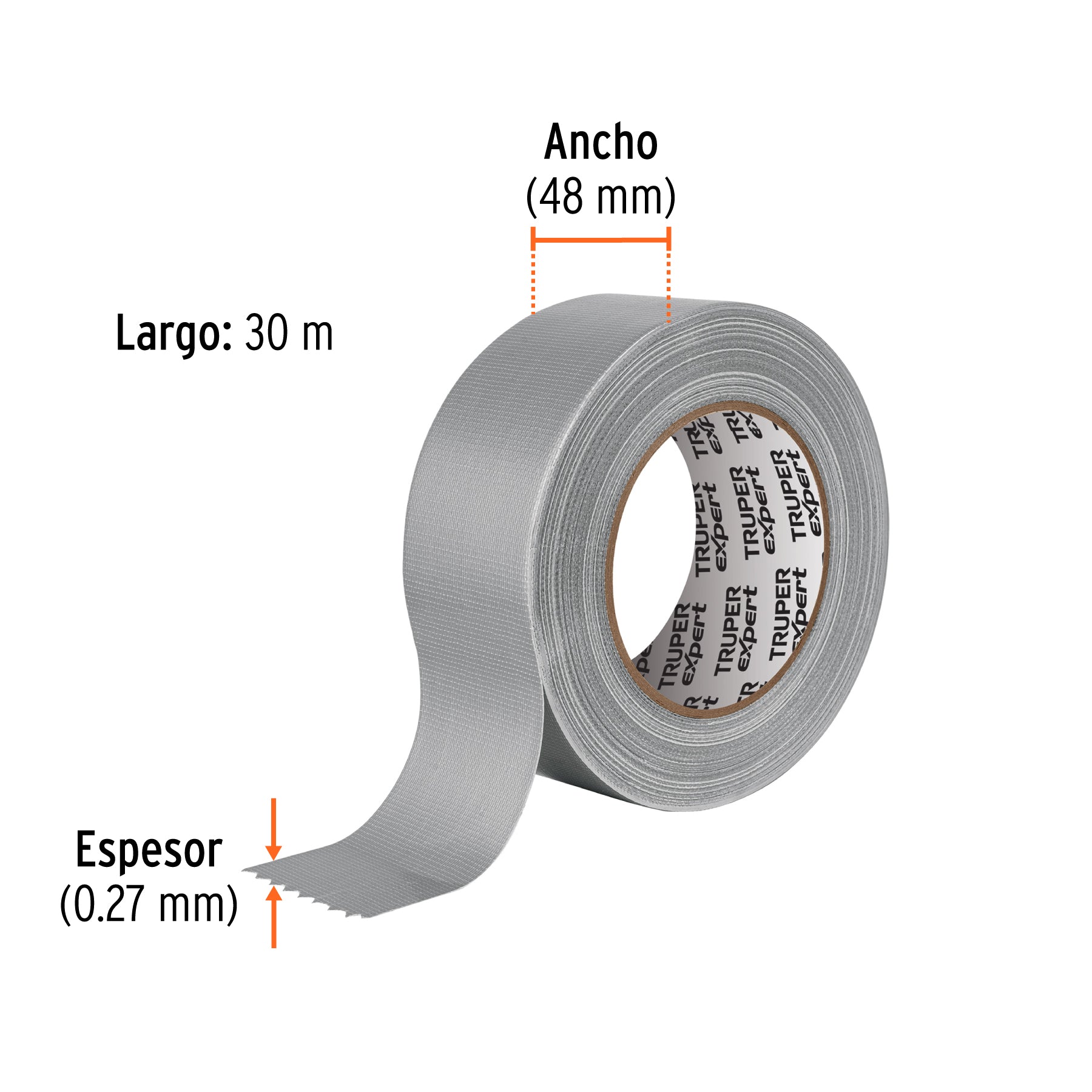 Cinta para ducto, 30 m, altas temperaturas, Truper Expert