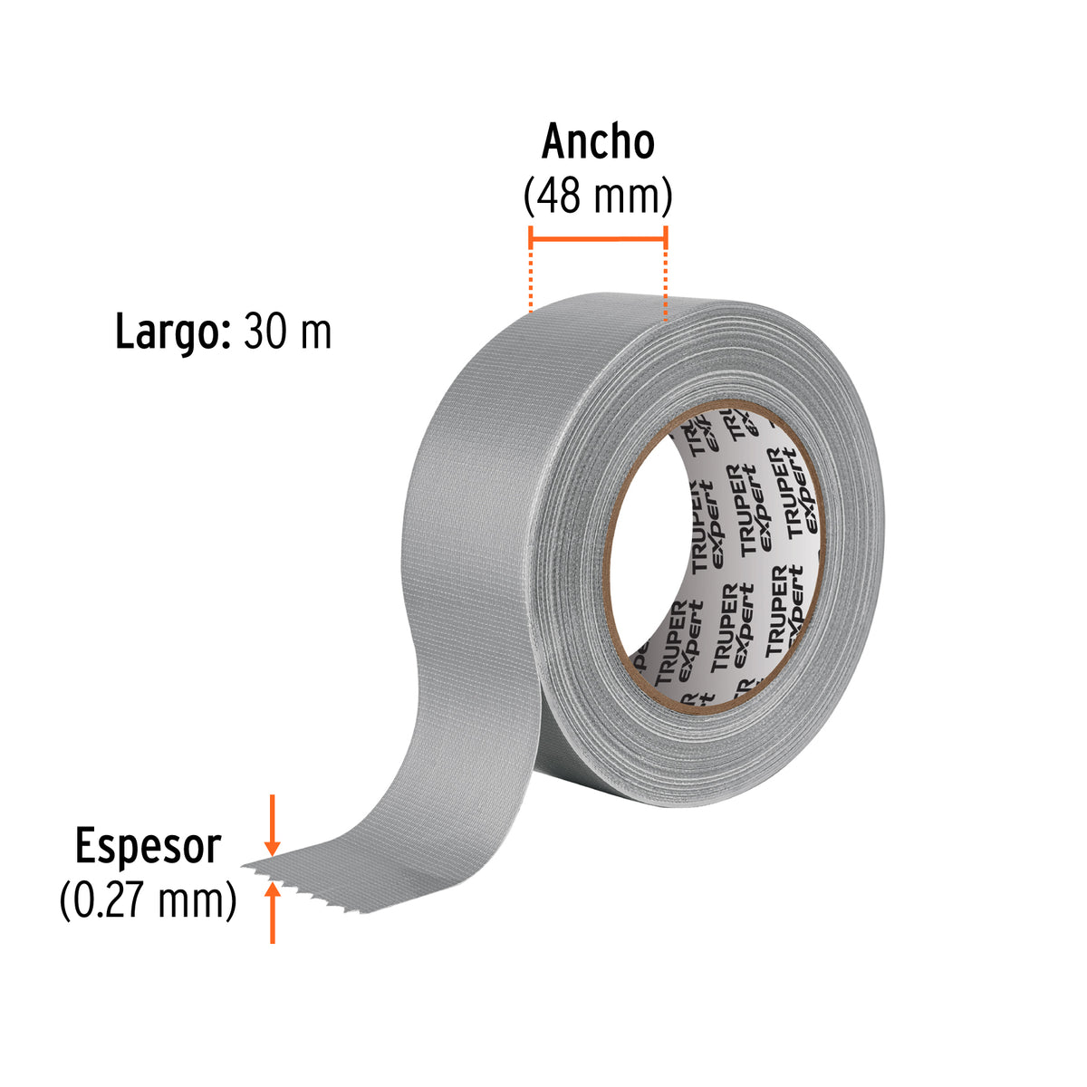 Cinta para ducto, 30 m, altas temperaturas, Truper Expert