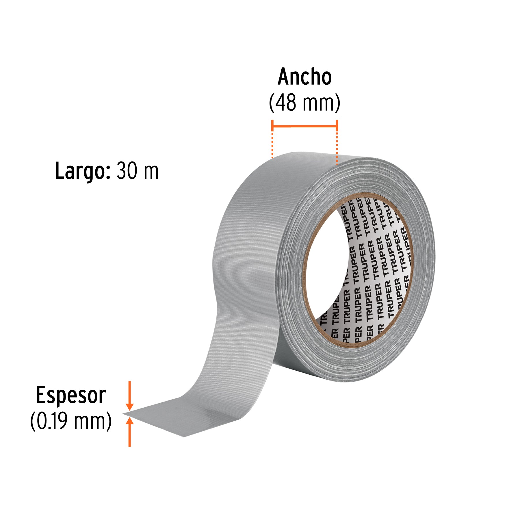 Cinta para ducto, 30 m, resistente a altas temperaturas