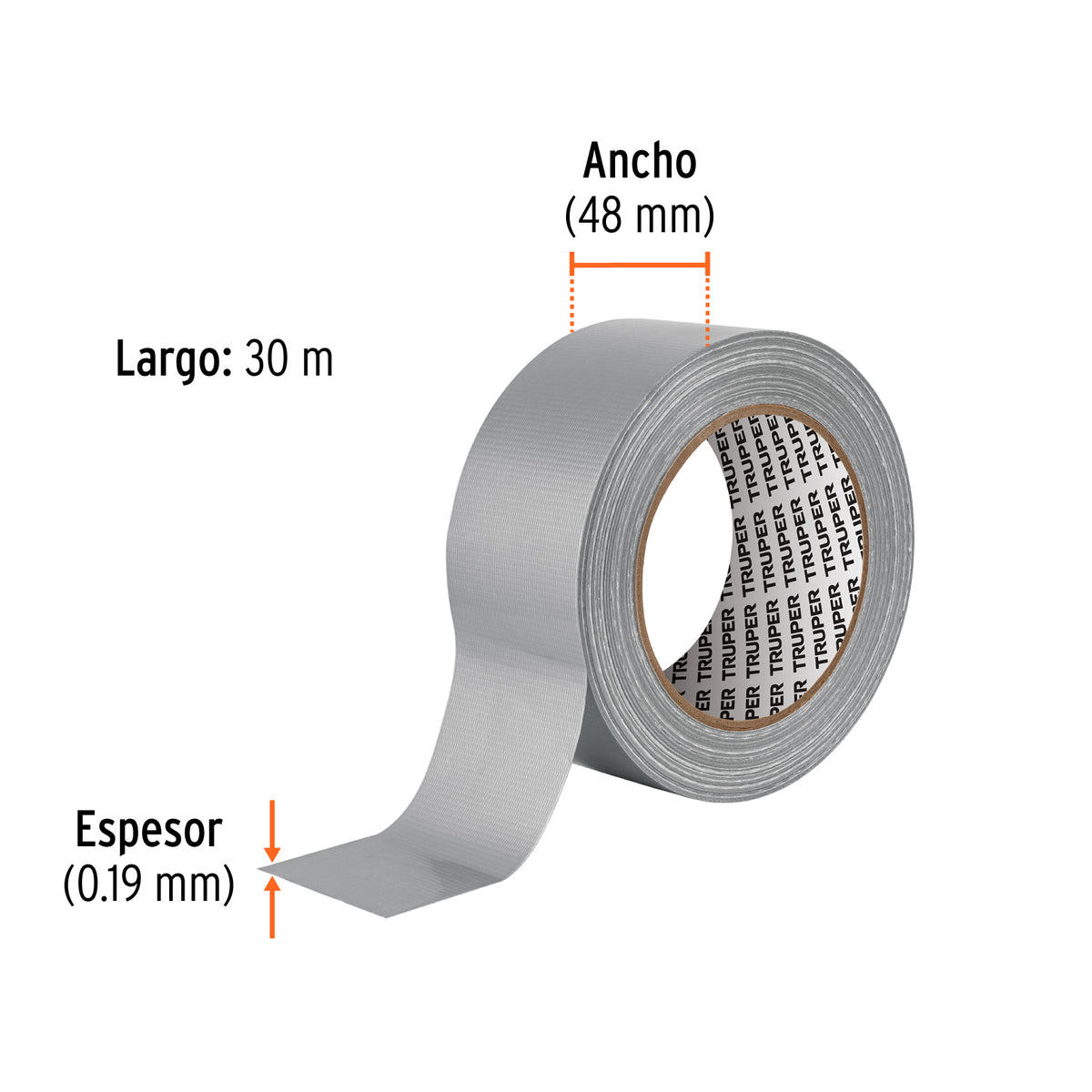 Cinta para ducto, 30 m, resistente a altas temperaturas