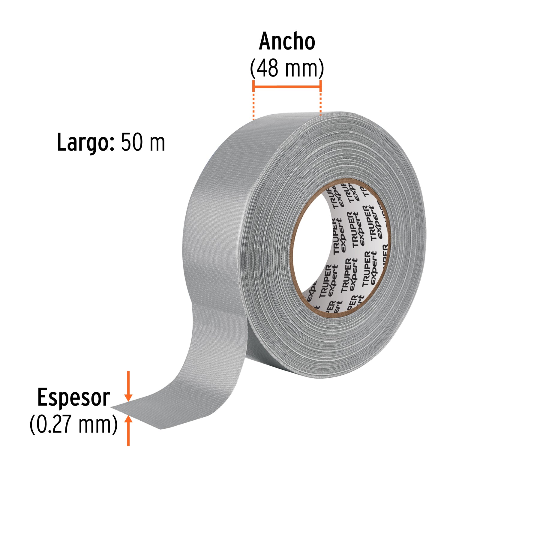 Cinta para ducto, 50 m, altas temperaturas, Truper Expert