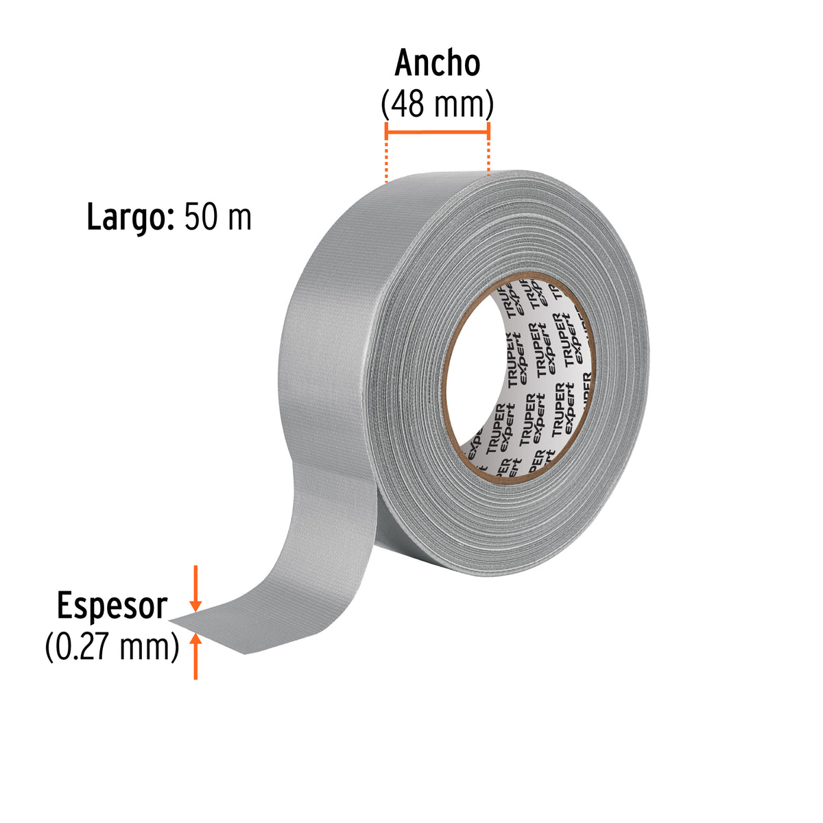 Cinta para ducto, 50 m, altas temperaturas, Truper Expert