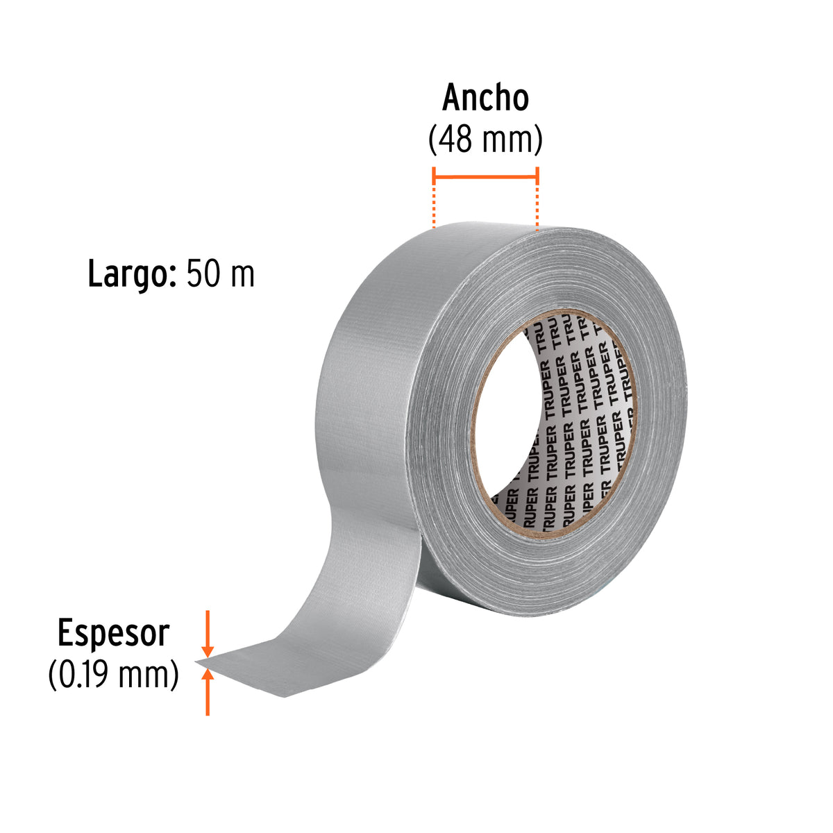 Cinta para ducto, 50 m, resistente a altas temperaturas