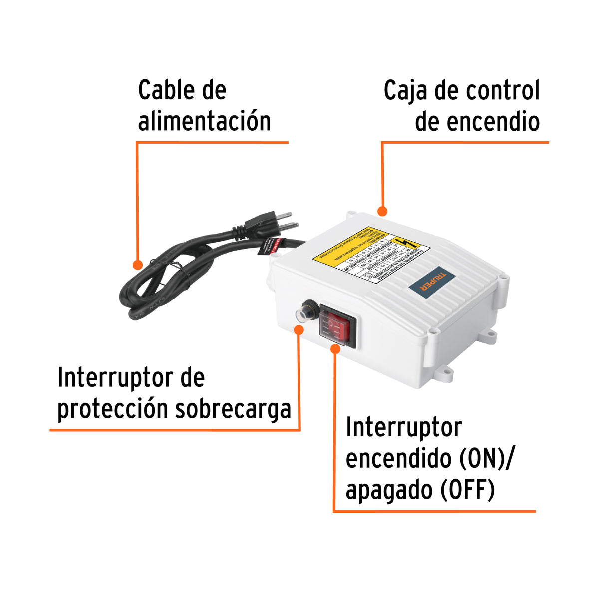 Caja de control para bomba tipo bala 3/4 HP, Truper