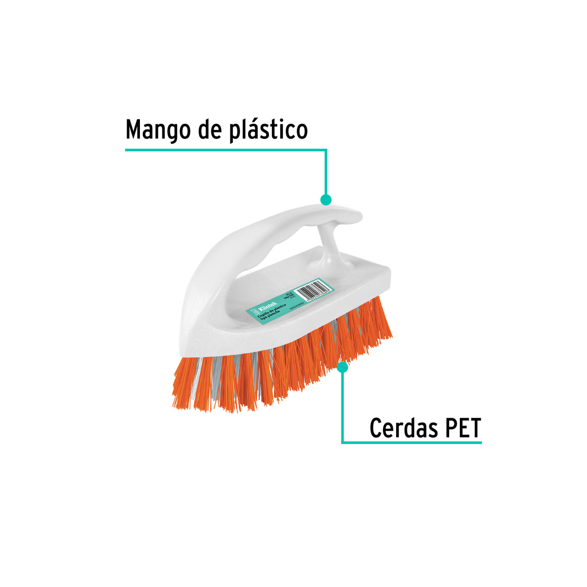 Cepillo de plástico, tipo plancha