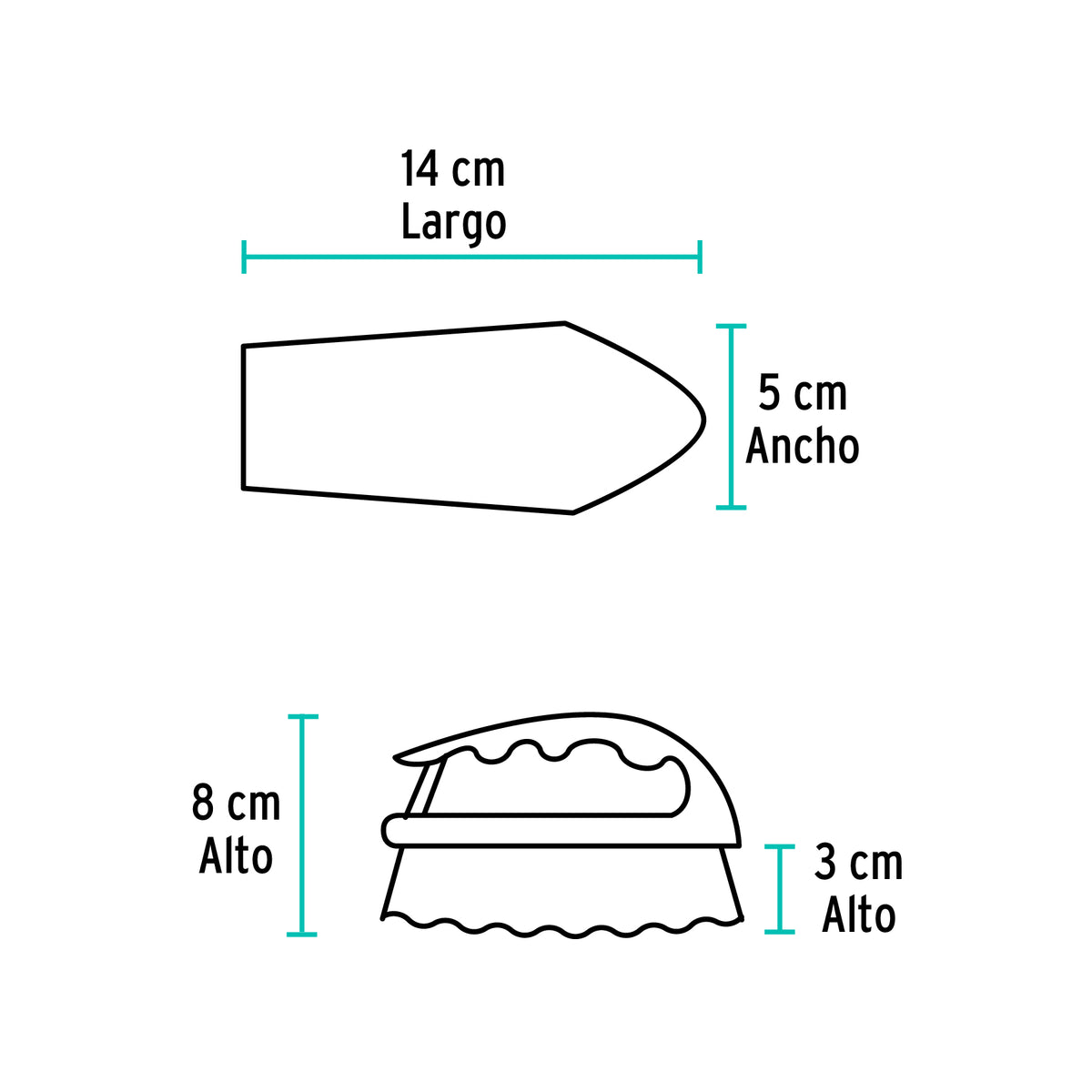 Cepillo de plástico, tipo plancha