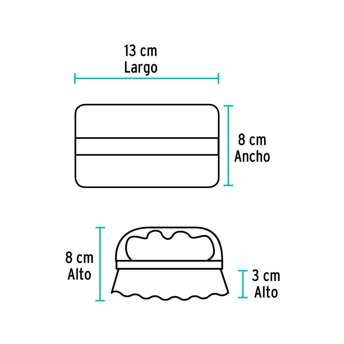 Cepillo de plástico, tipo plancha, estilo italiano