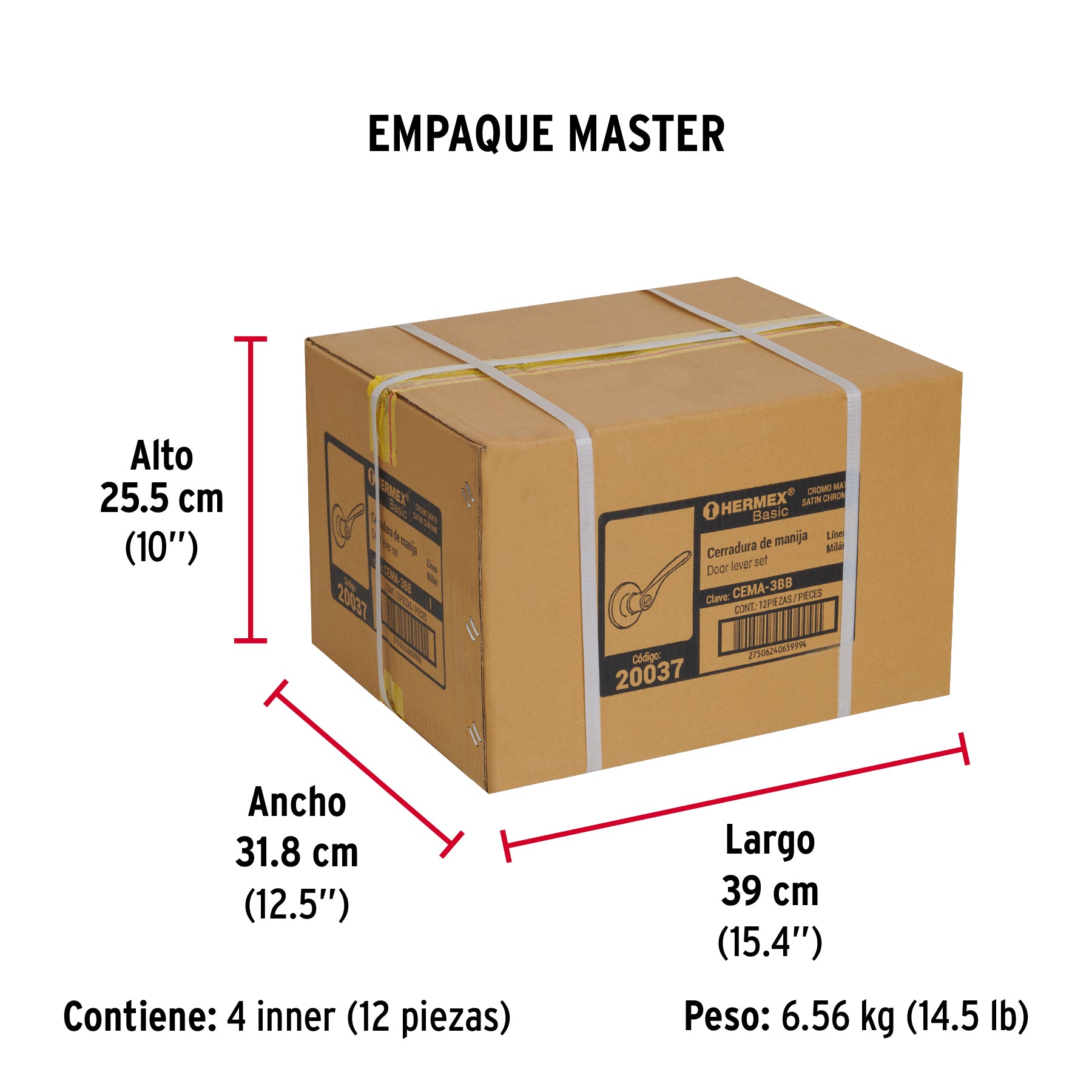 Cerradura Basic manija, cilindro metálico, baño, cromo