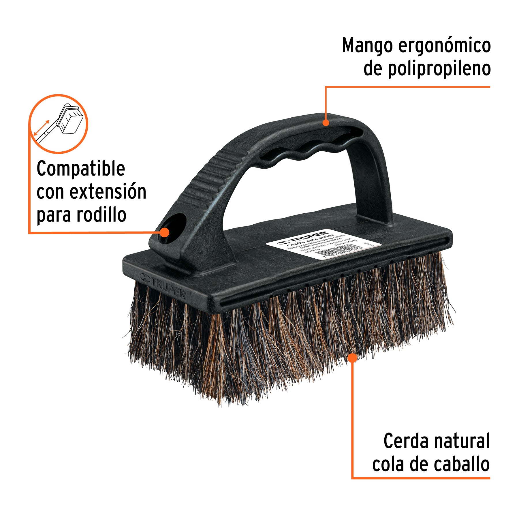 Cepillo para pintor, cerda natural y sintética