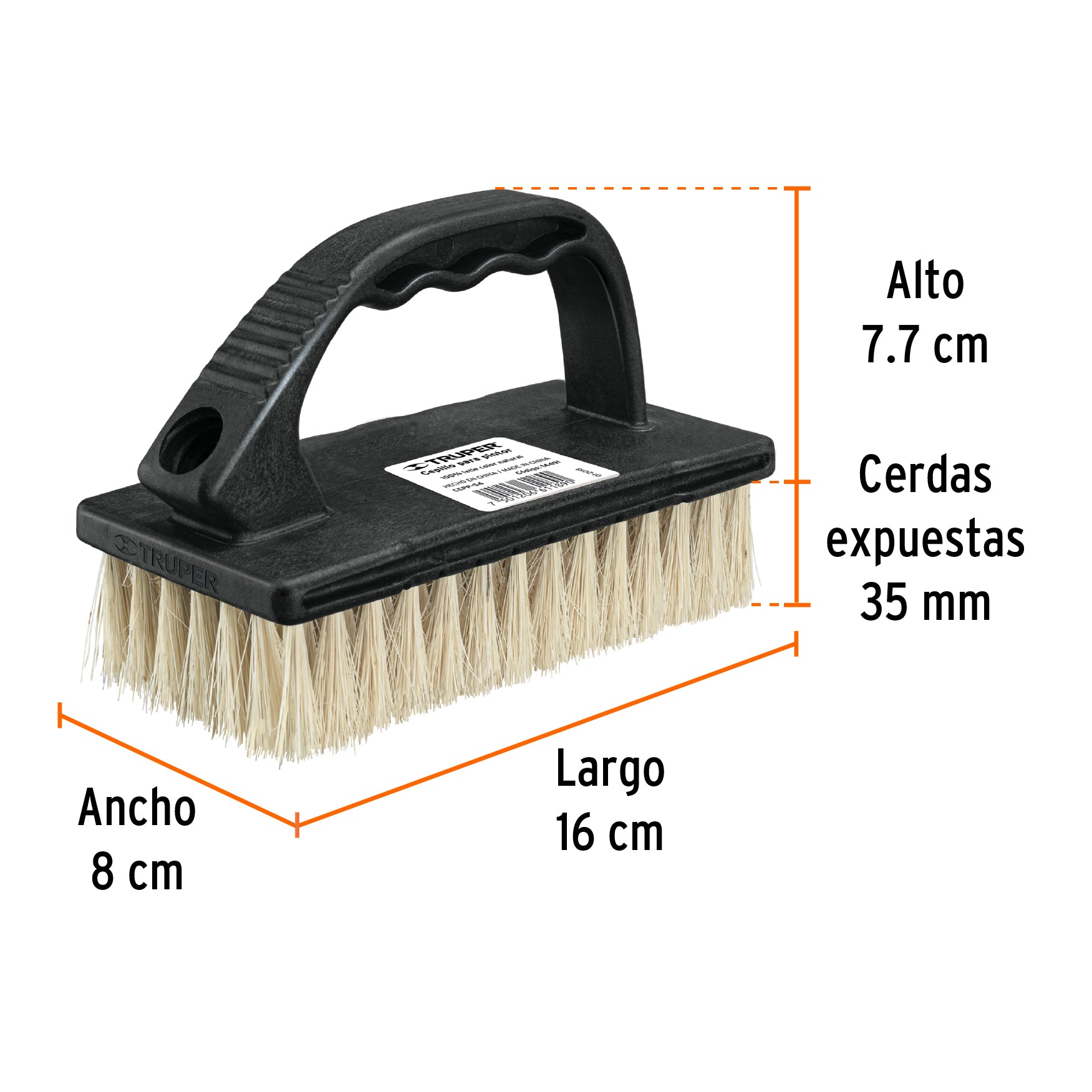 Cepillo para pintor, semi-rígido, cerda ixtle