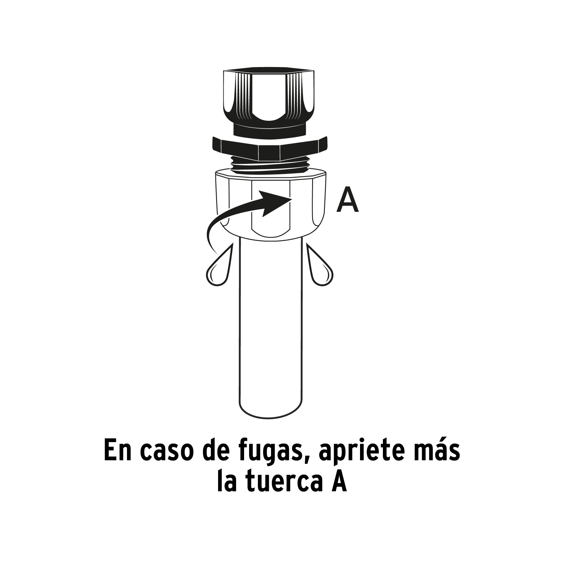 Conector 1/2' hembra de ABS con tuerca de ajuste manual