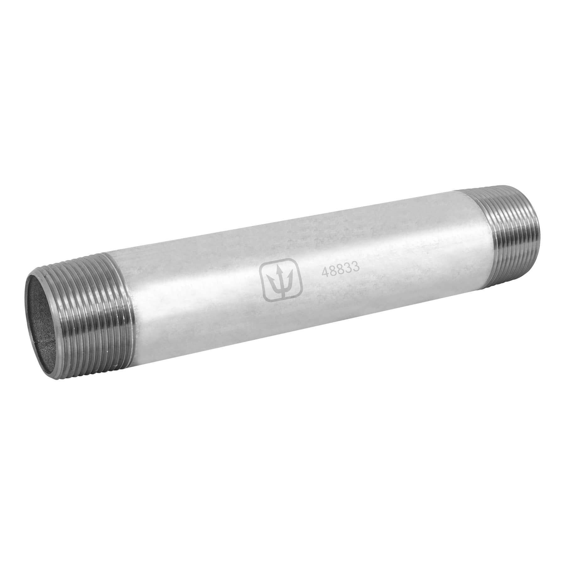 Niple, acero galvanizado, 1-1/4 x 10", cedula 40