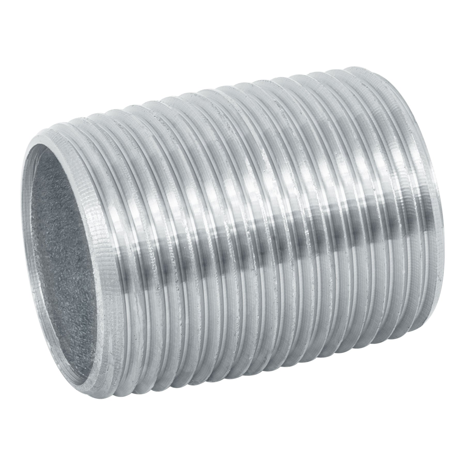 Niple, acero galvanizado, cuerda corrida, 1" cédula 40