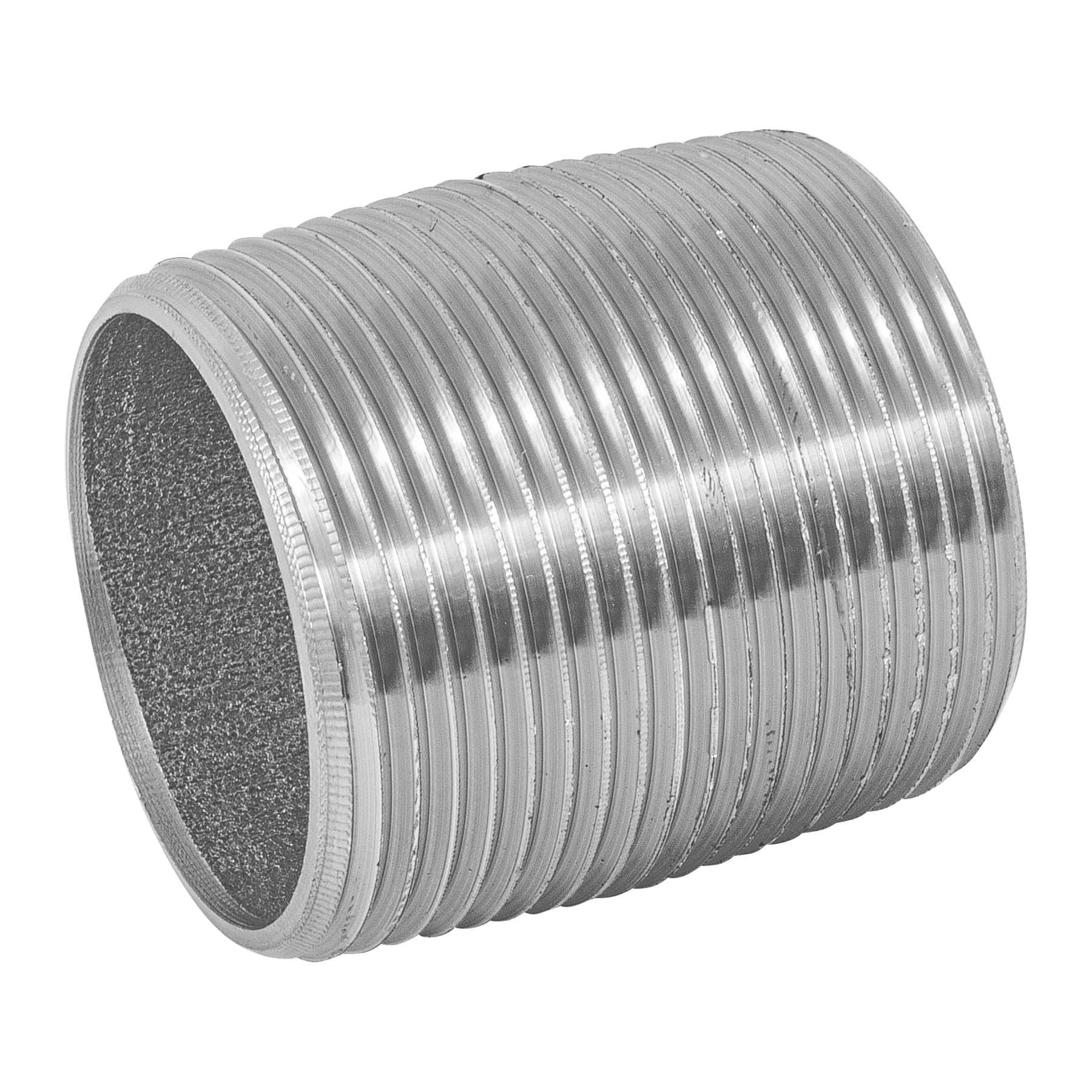 Niple, acero galvanizado, cuerda corrida, 1-1/4"