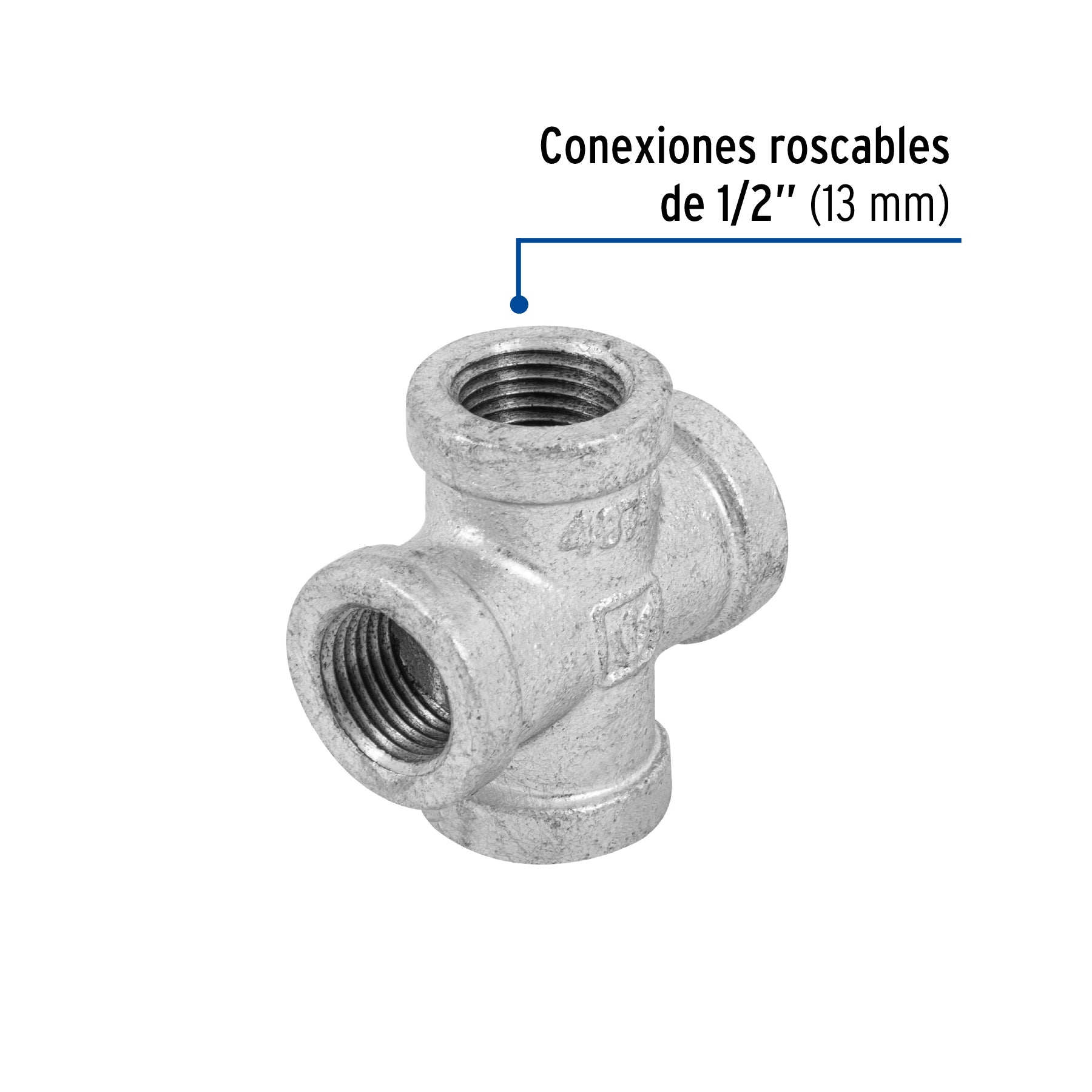 Cruz, acero galvanizado, 1/2"