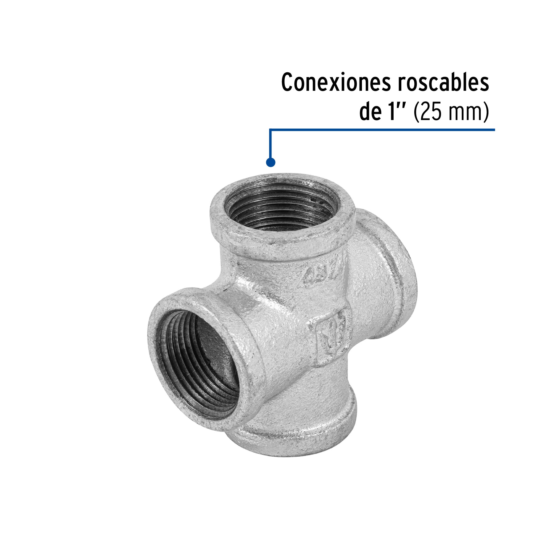 Cruz, acero galvanizado, 1"