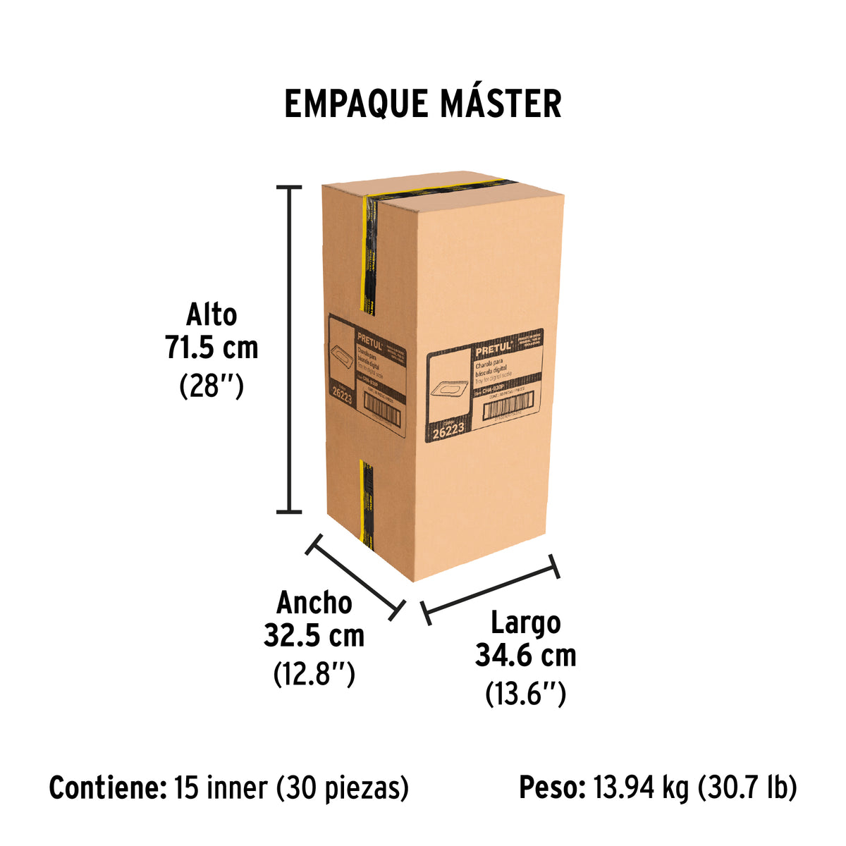 Charola de acero inoxidable para BASE-30P, Pretul