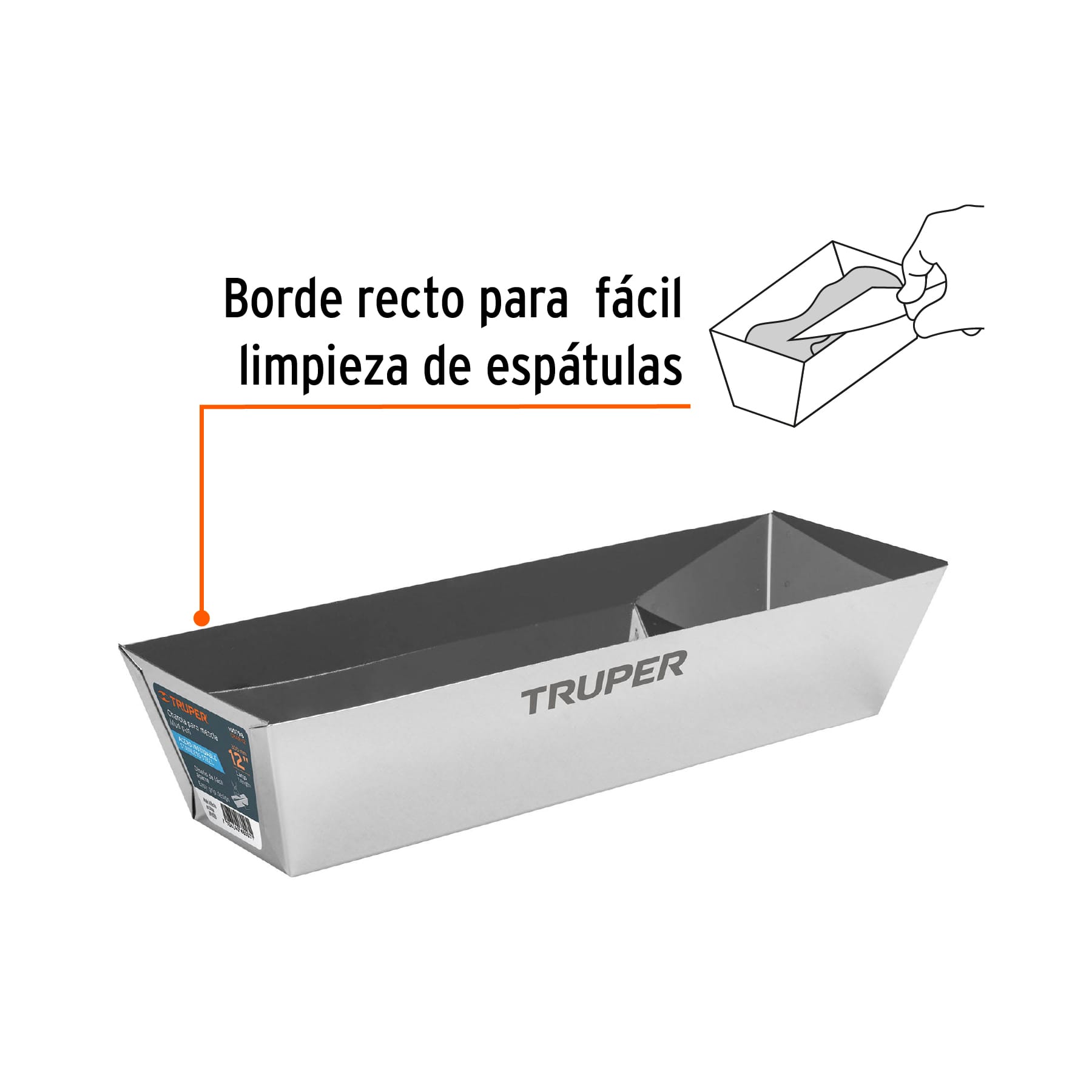 Recipiente de acero inoxidable para mezcla, 12'