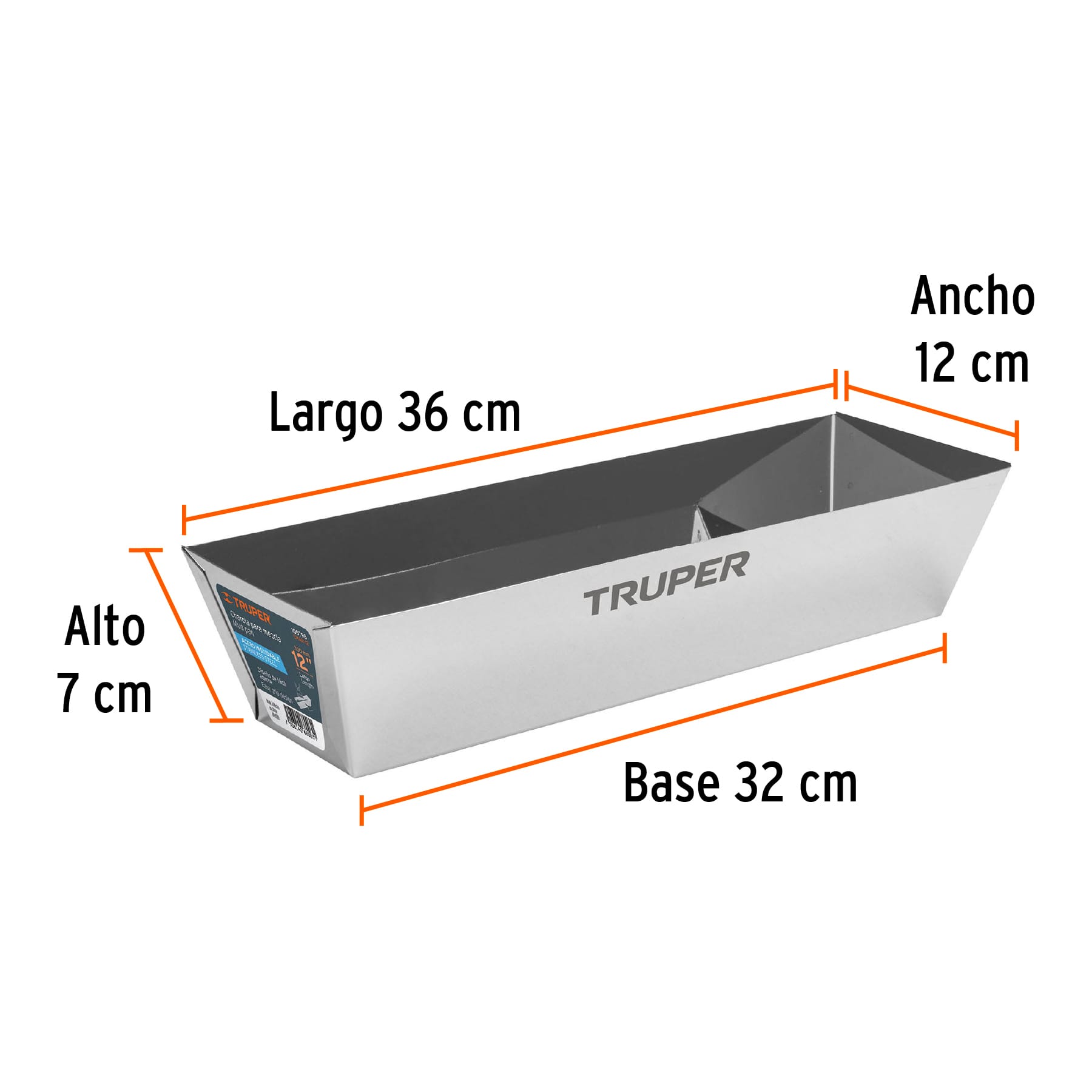 Recipiente de acero inoxidable para mezcla, 12'