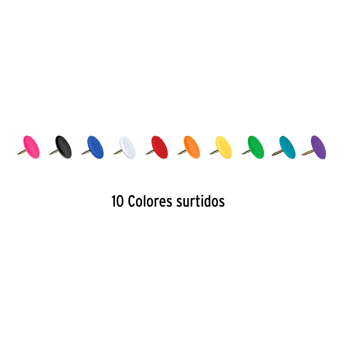 Chinches, 100 piezas, colores