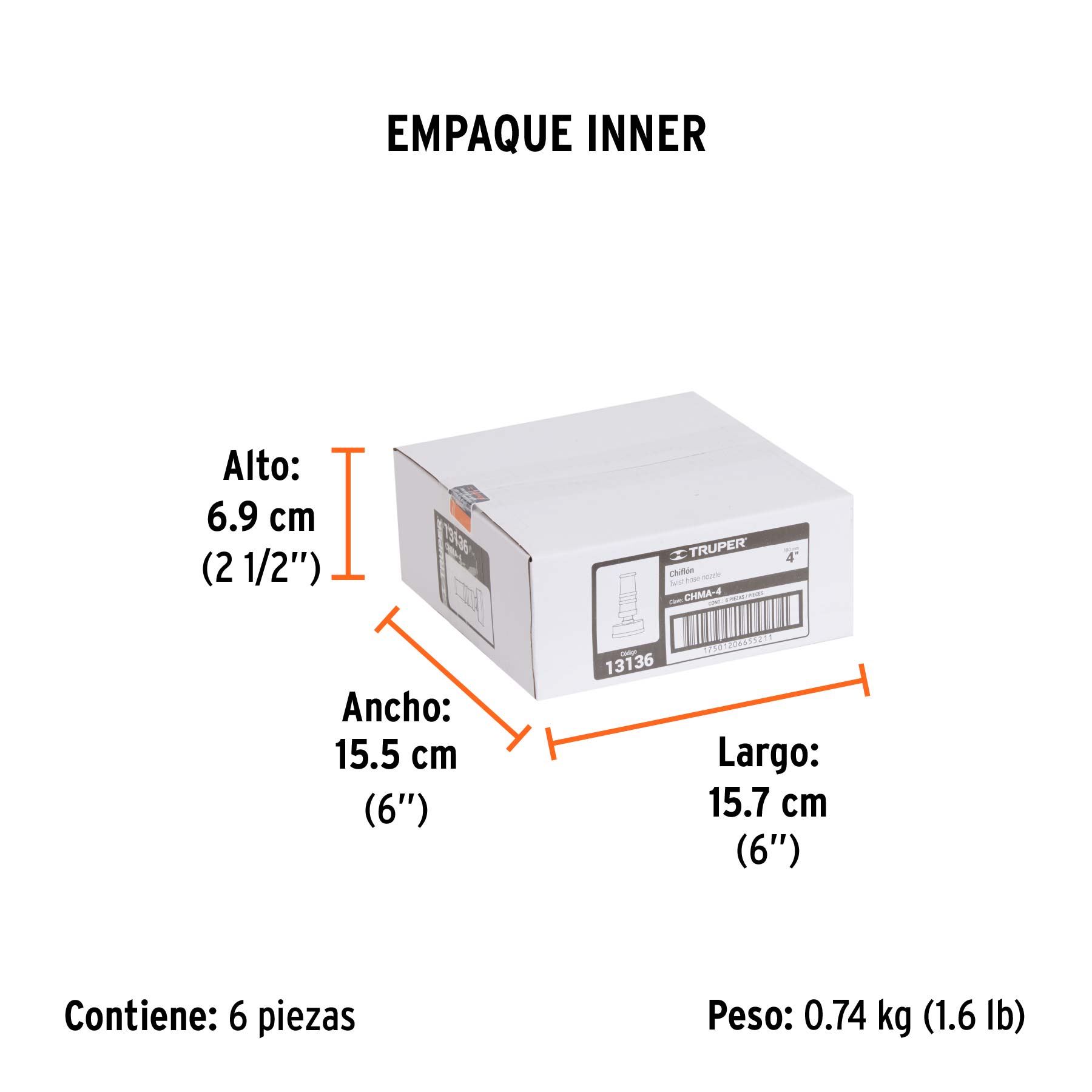 Chiflón 4" de latón