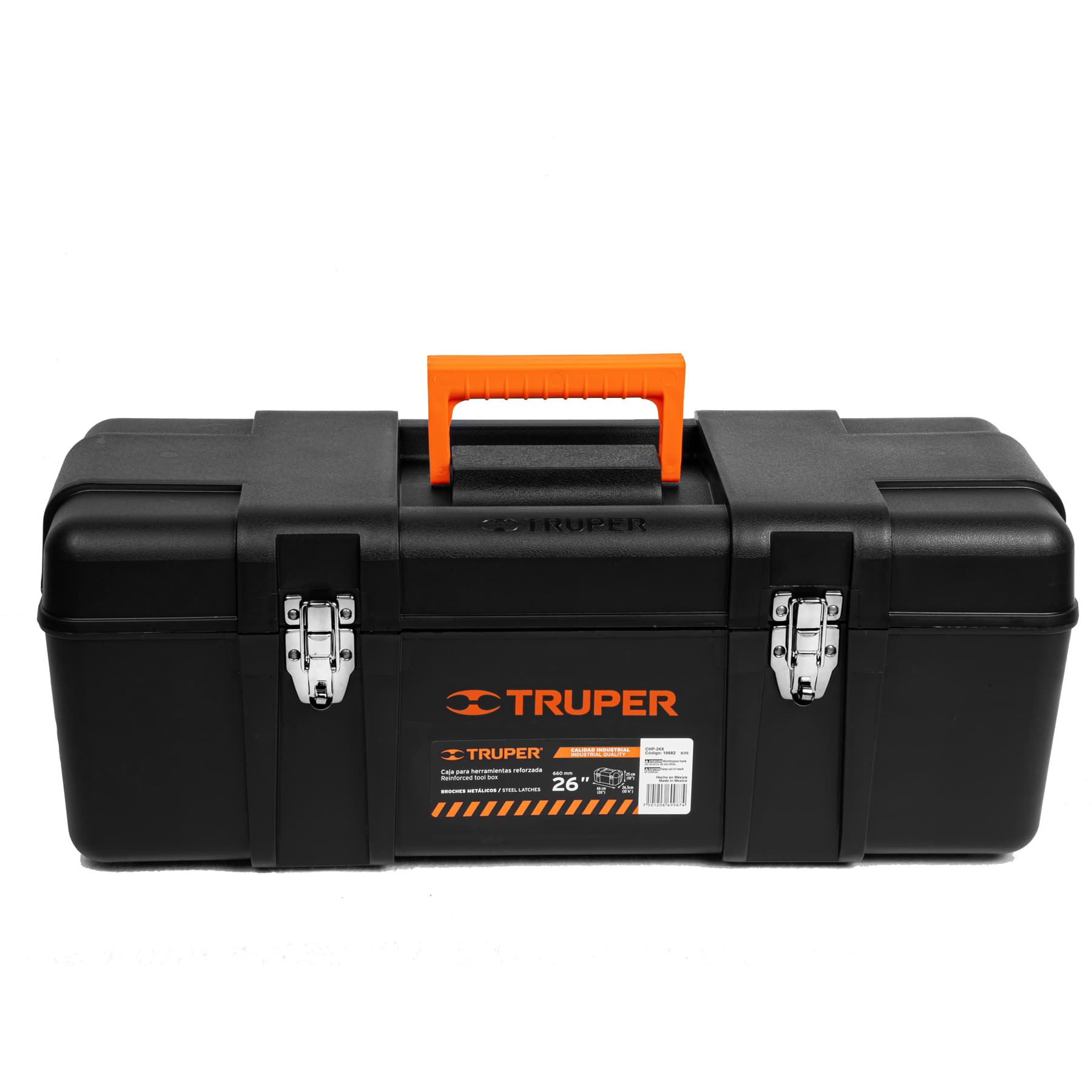 Caja para herramienta, plástica de 26", industrial