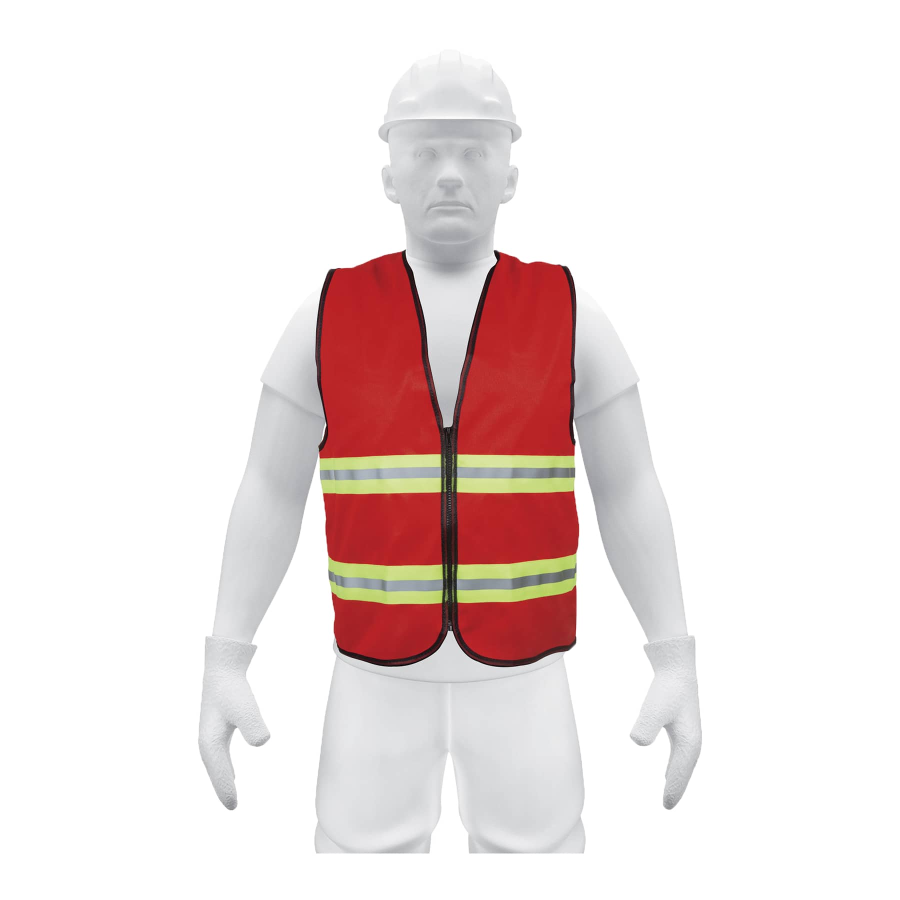 Chaleco seguridad, alta vis,cierre, rojo
