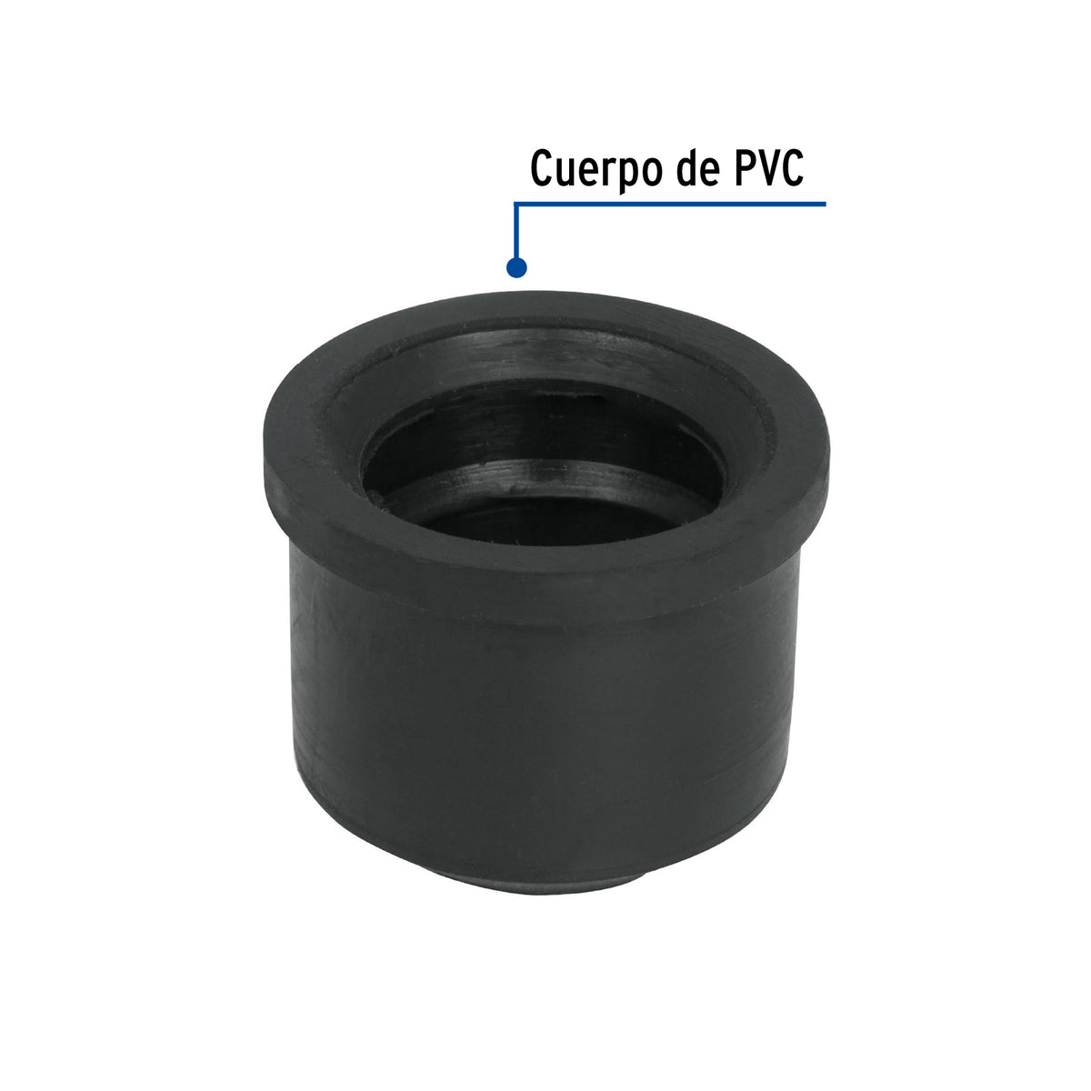 Chupón de hule negro, 40-32mm