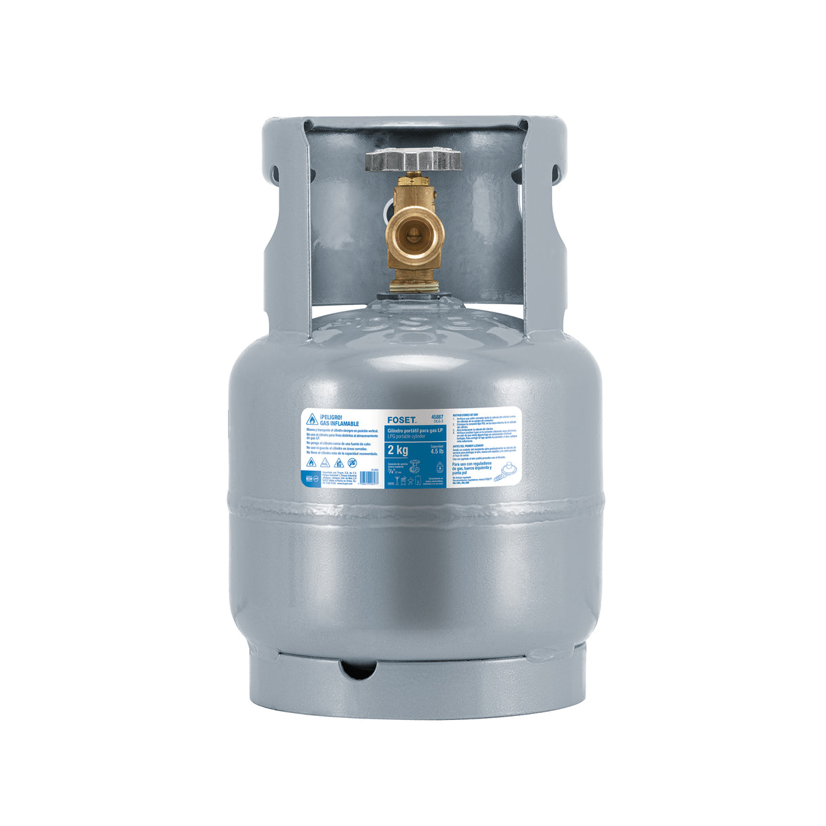 Cilindro portátil para gas LP, 2kg (4.5lb) Foset