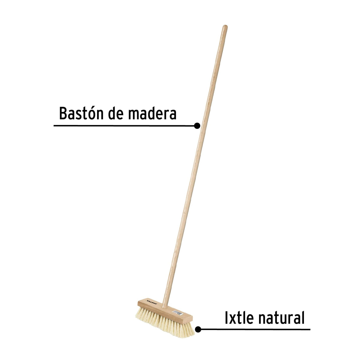 Cepillo de ixtle para impermeabilizar, con mango