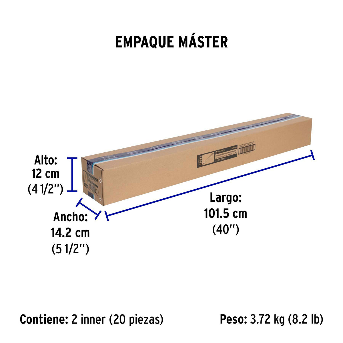 Cincho plástico, 175 lb, 90 cm, bolsa con 10 piezas