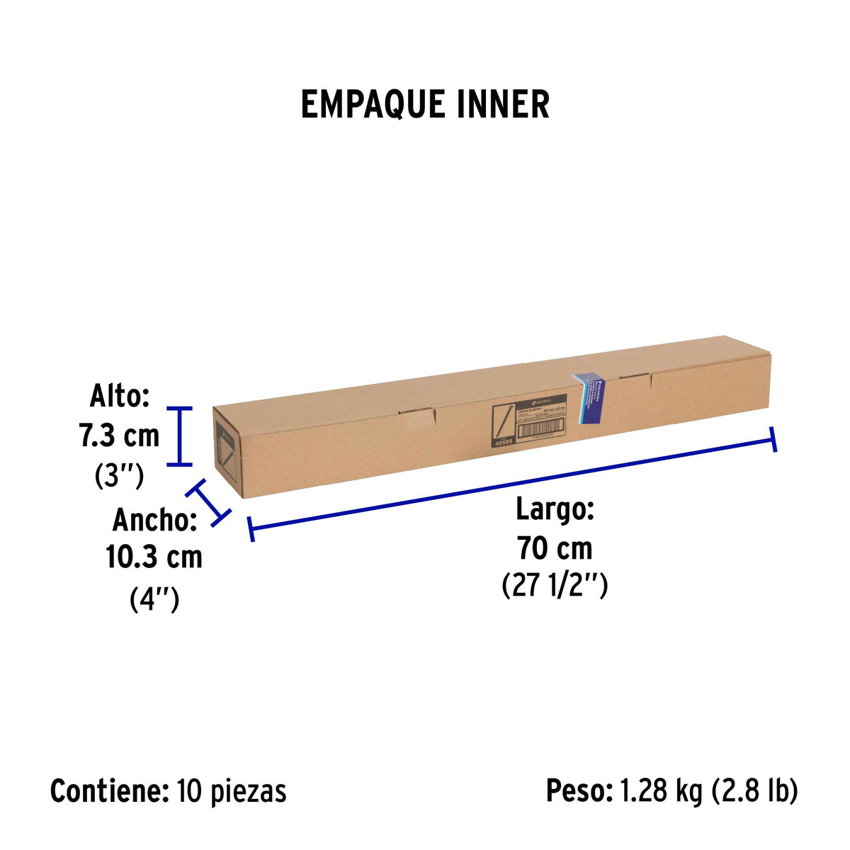 Cincho plástico, 50 lb, 60 cm, negro, bolsa con 25 piezas