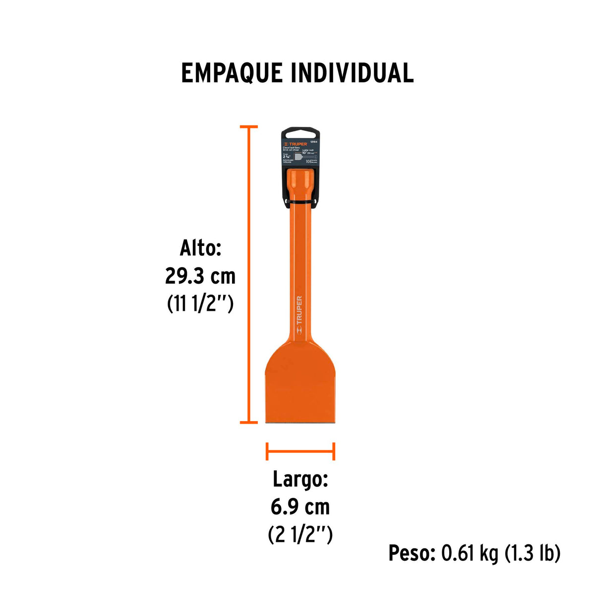 Cincel ladrillero, 2-3/4 x 10"