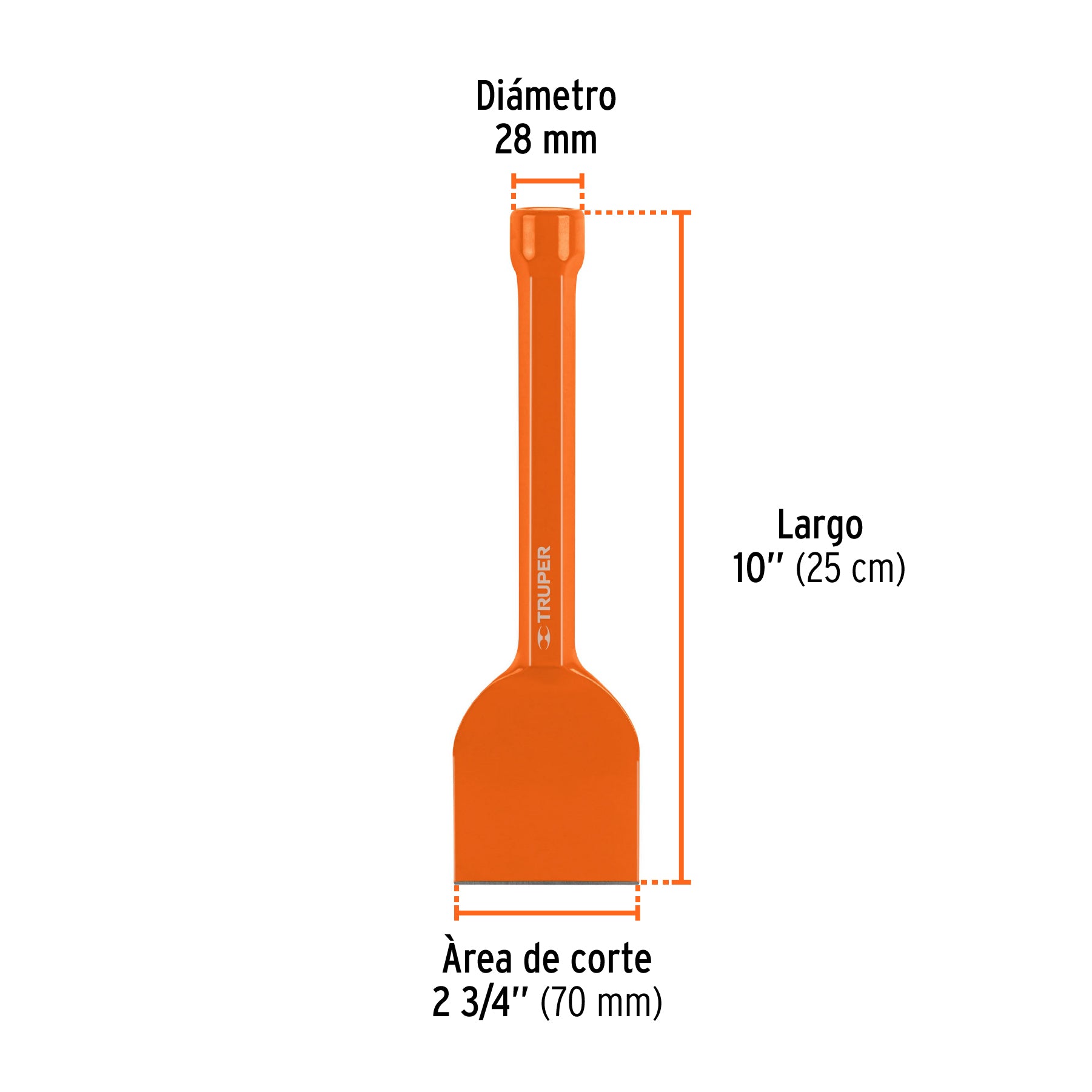 Cincel ladrillero, 2-3/4 x 10"