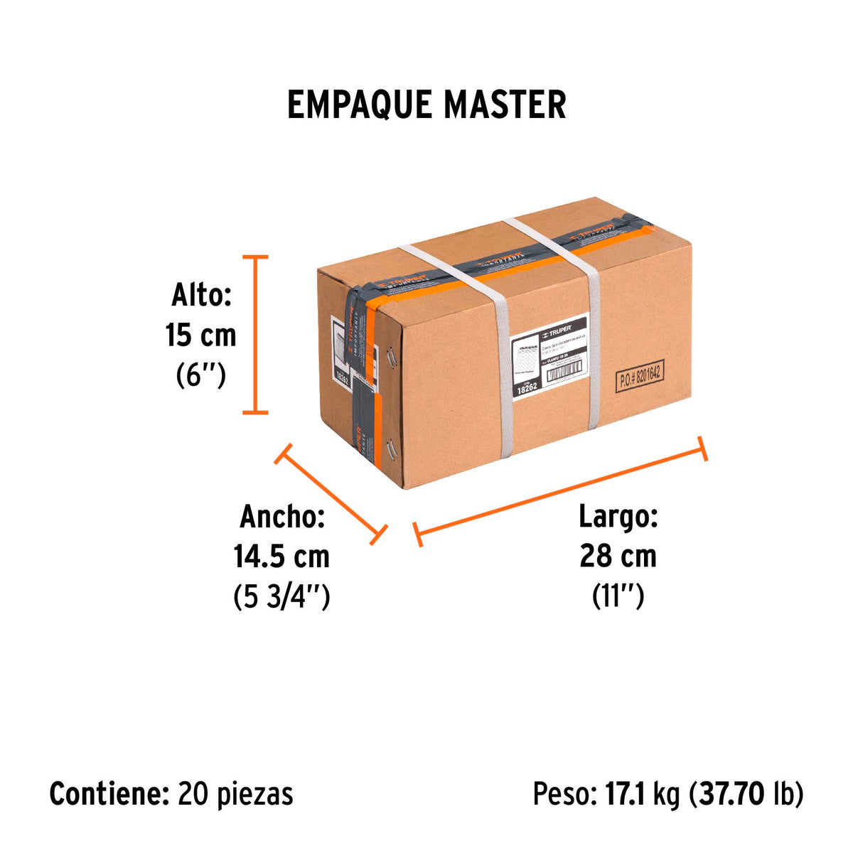 Clavos para clavadora neumática CLNEU-2, 20mm, 5000 pzas