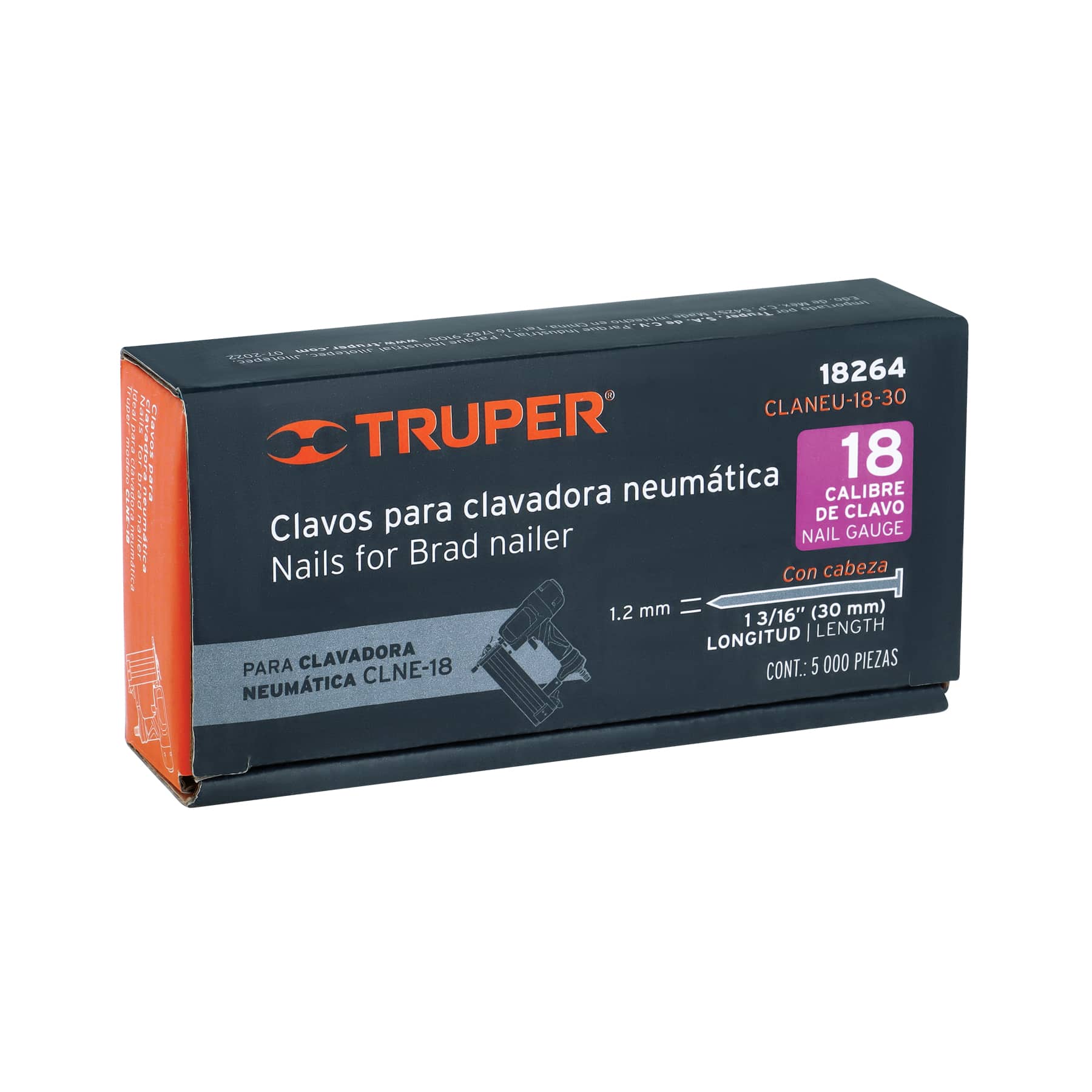 Clavos para clavadora neumática CLNEU-2, 30mm, 5000 pzas