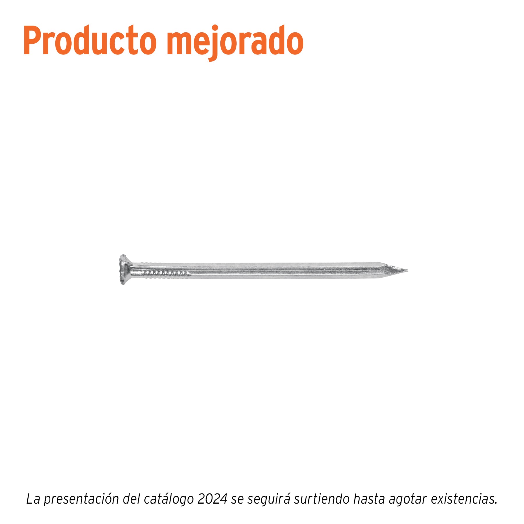 Clavo para concreto 2-1/2", galvanizado, caja de 1 kg