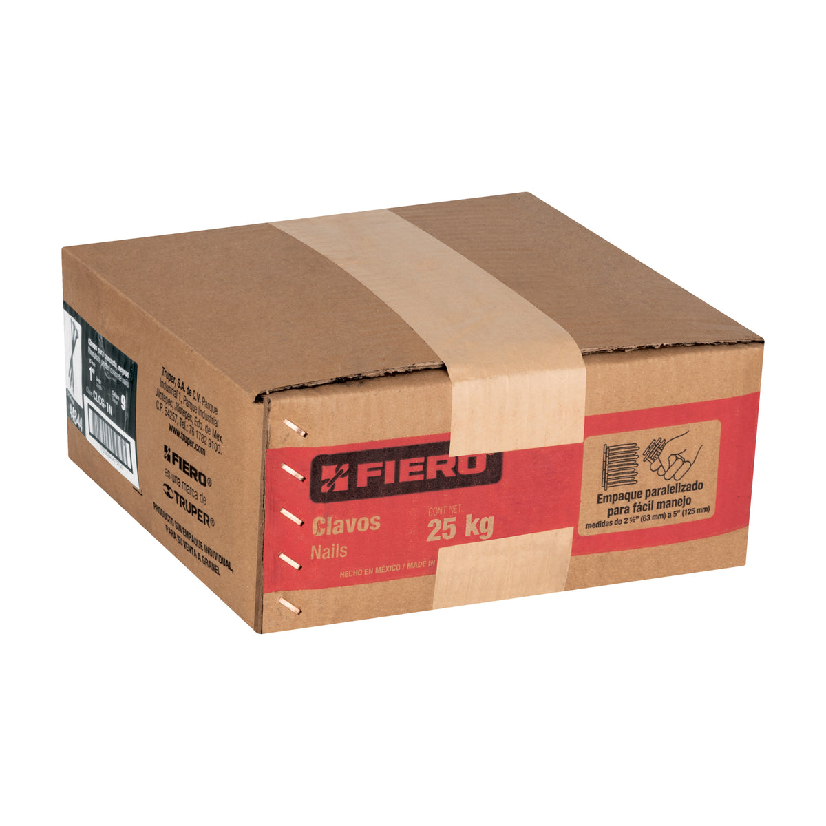 Clavo para concreto, a granel, 1", negro, caja de 25 kg