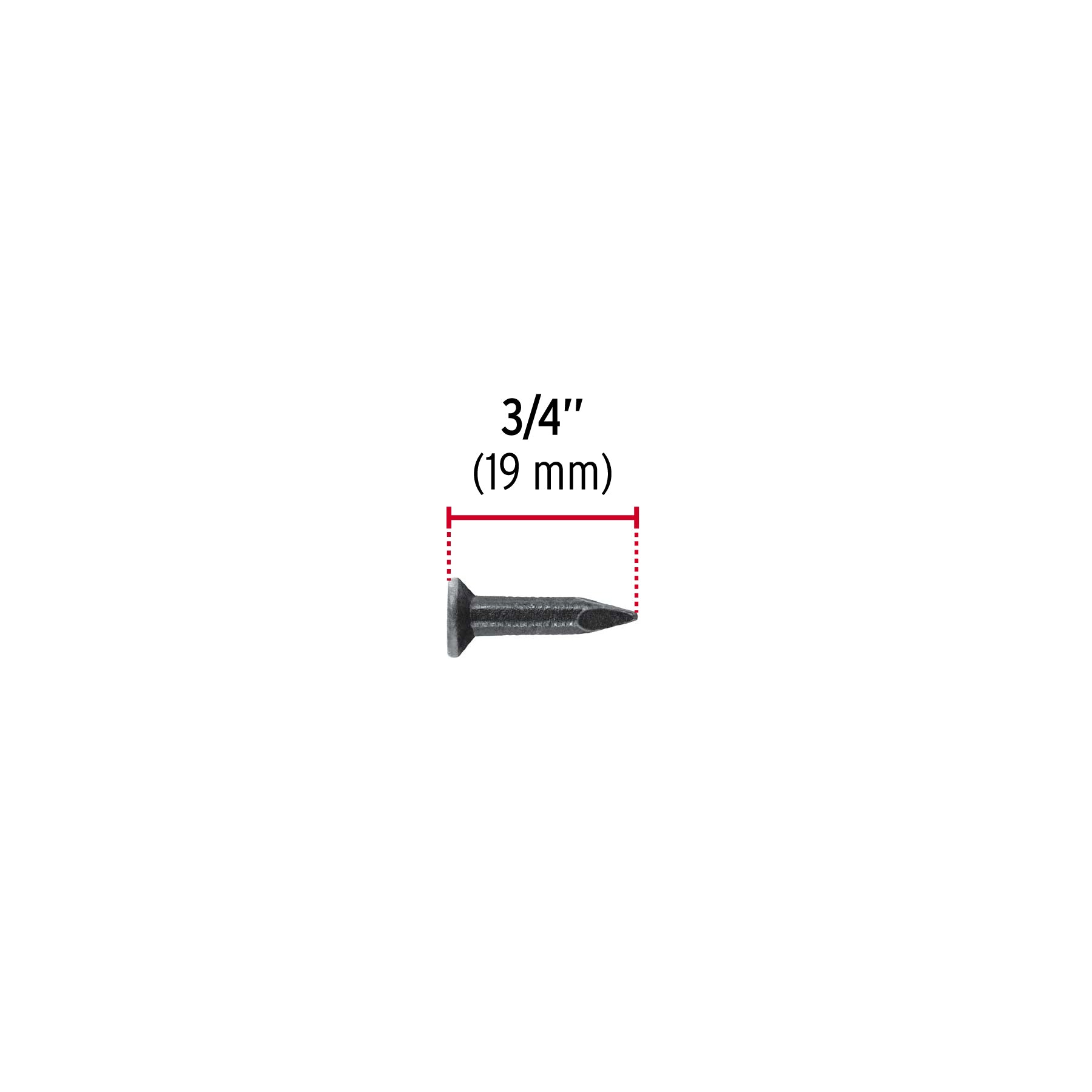 Clavo para concreto, a granel, 3/4", negro, caja de 25 kg