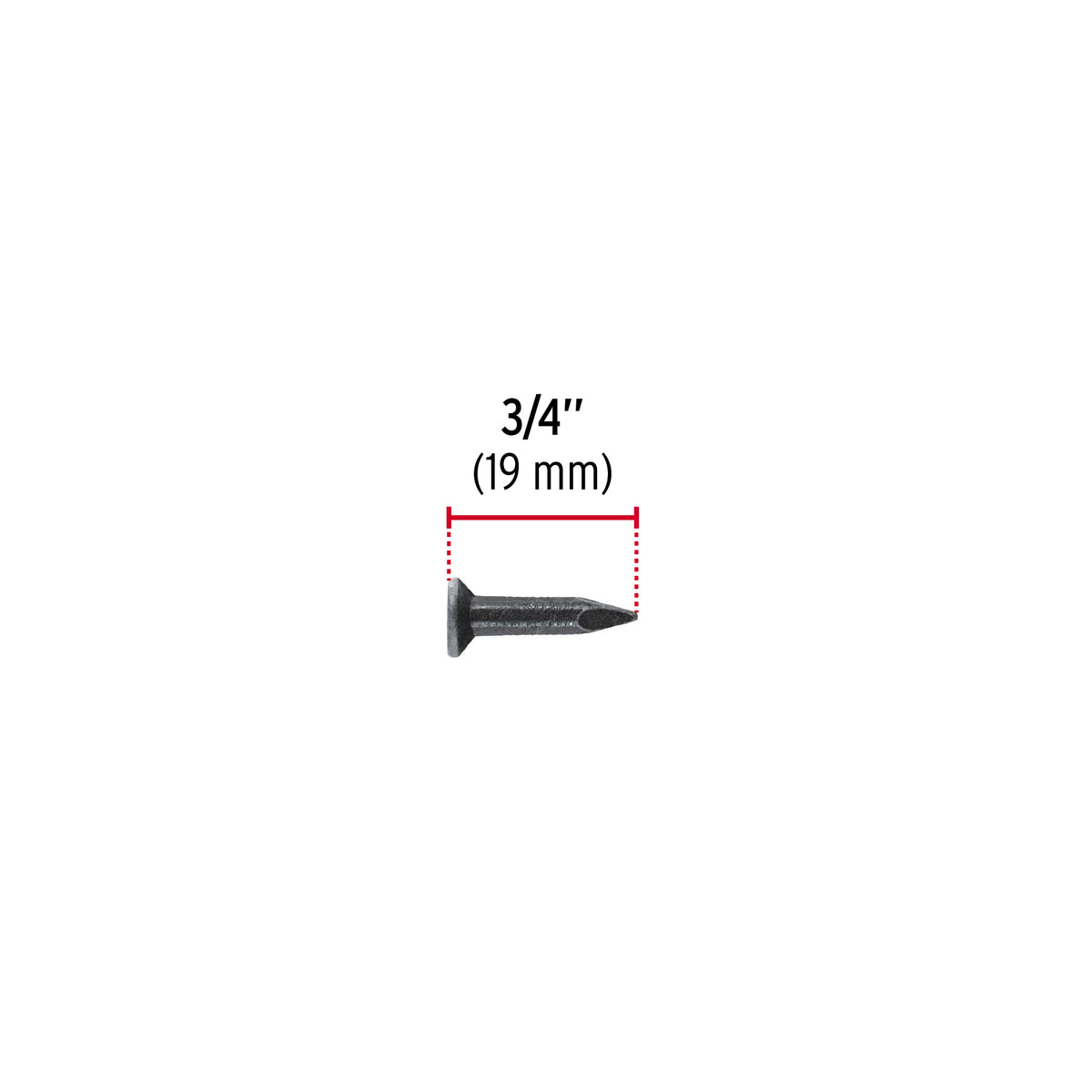 Clavo para concreto, a granel, 3/4", negro, caja de 25 kg