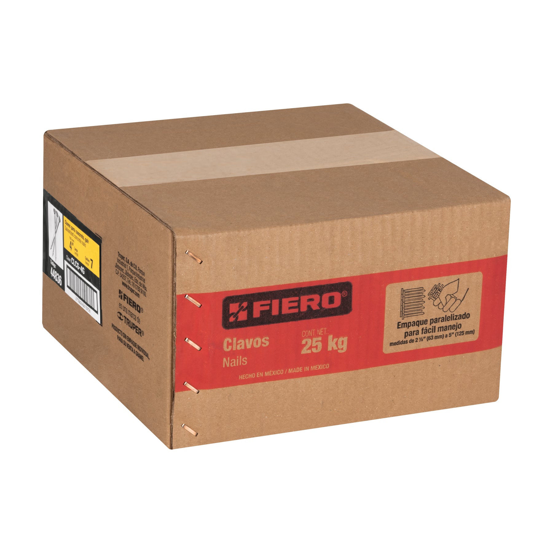 Clavo para concreto, a granel, 4", galvanizado, caja 25 kg