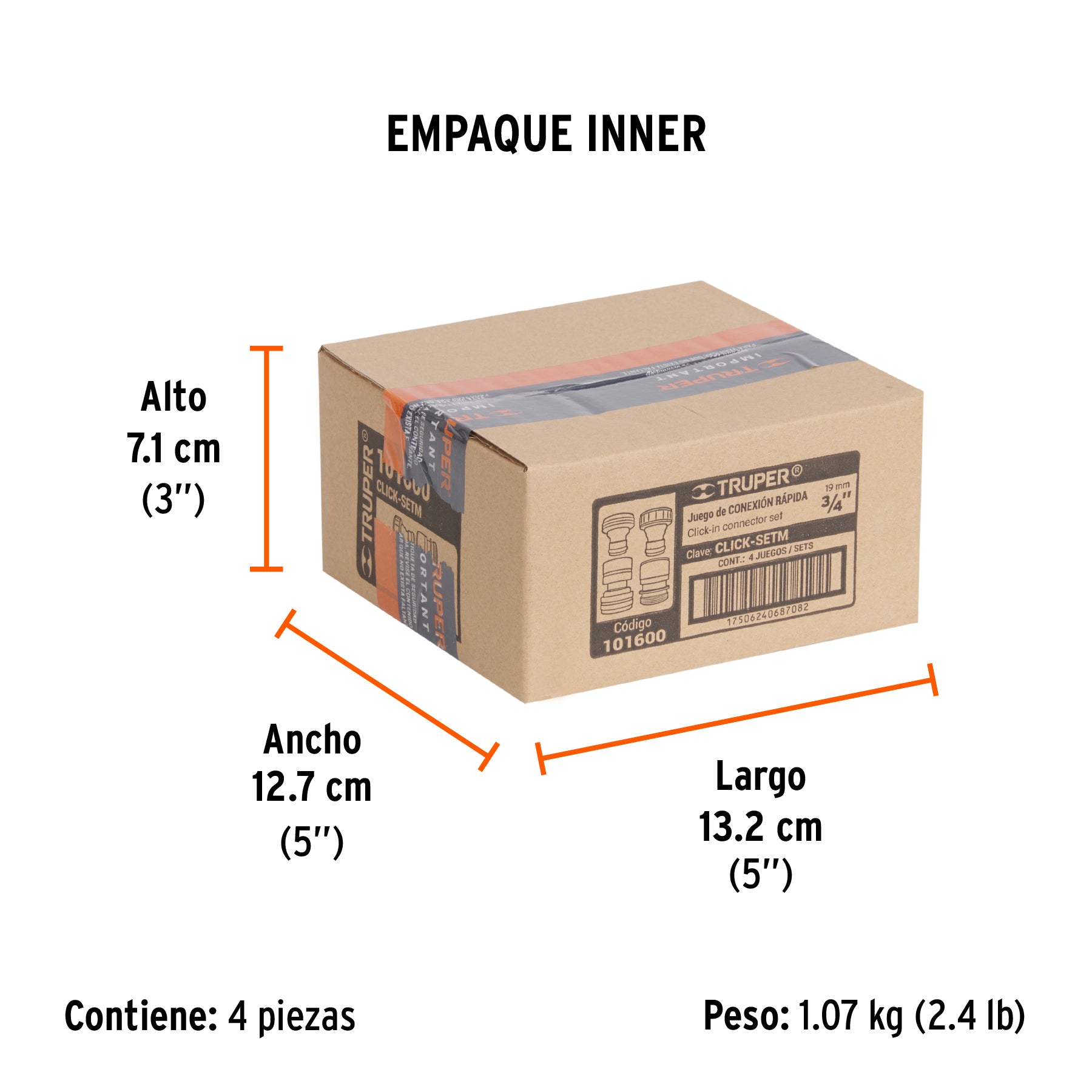 Juego de 5 conectores de latón de cambio rápido