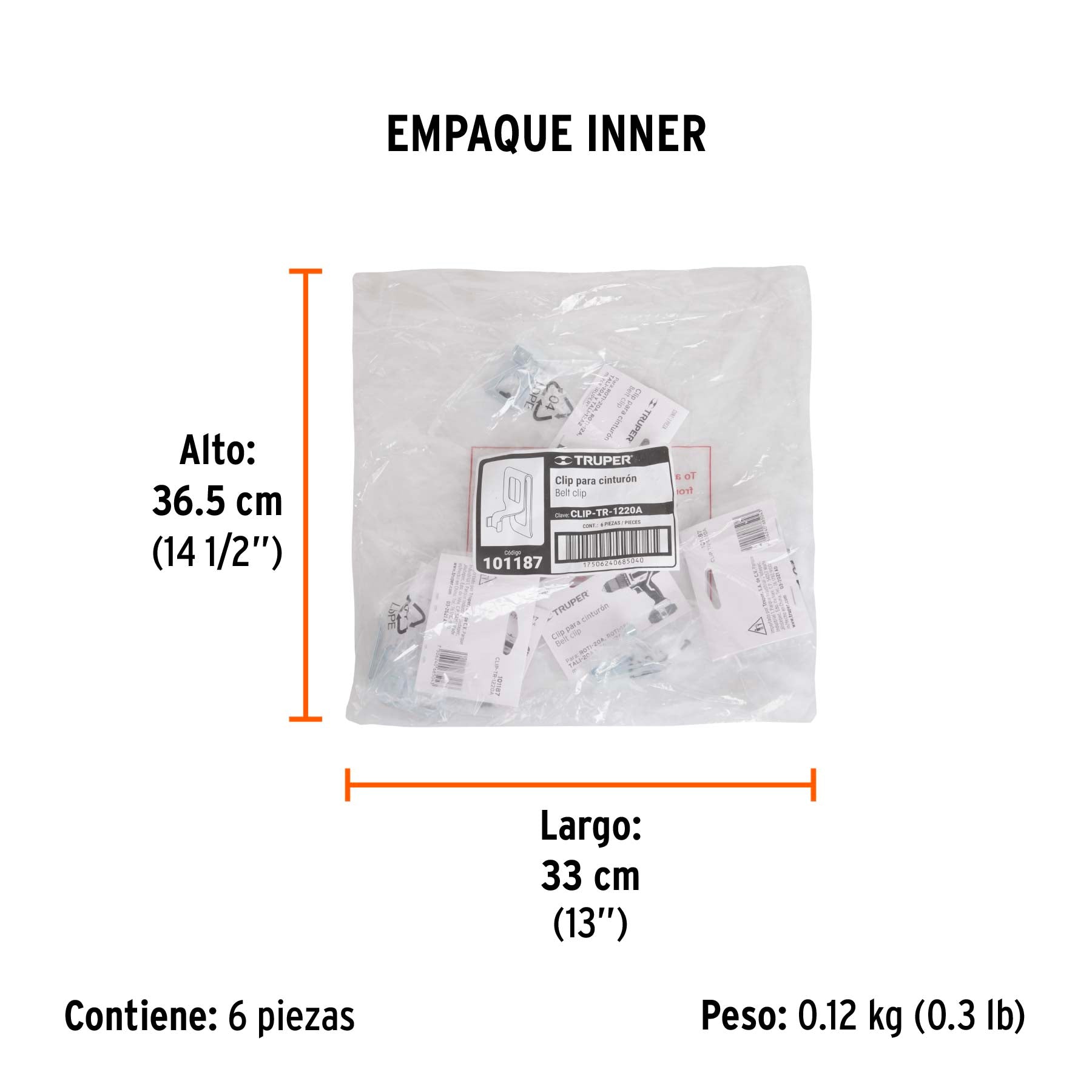 Clip para cinturón para ROTI-20A/12A y TALI-20A/12A2