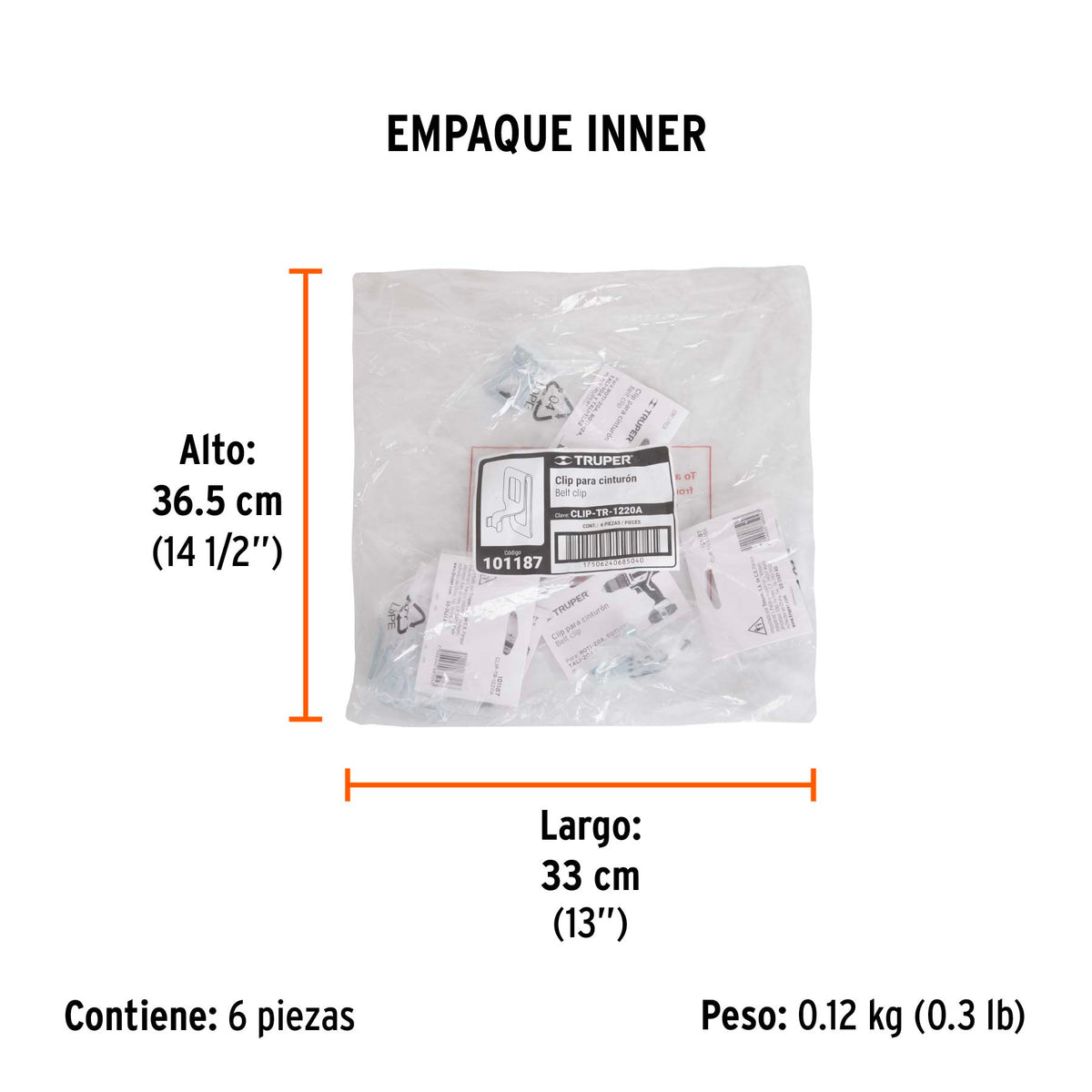Clip para cinturón para ROTI-20A/12A y TALI-20A/12A2