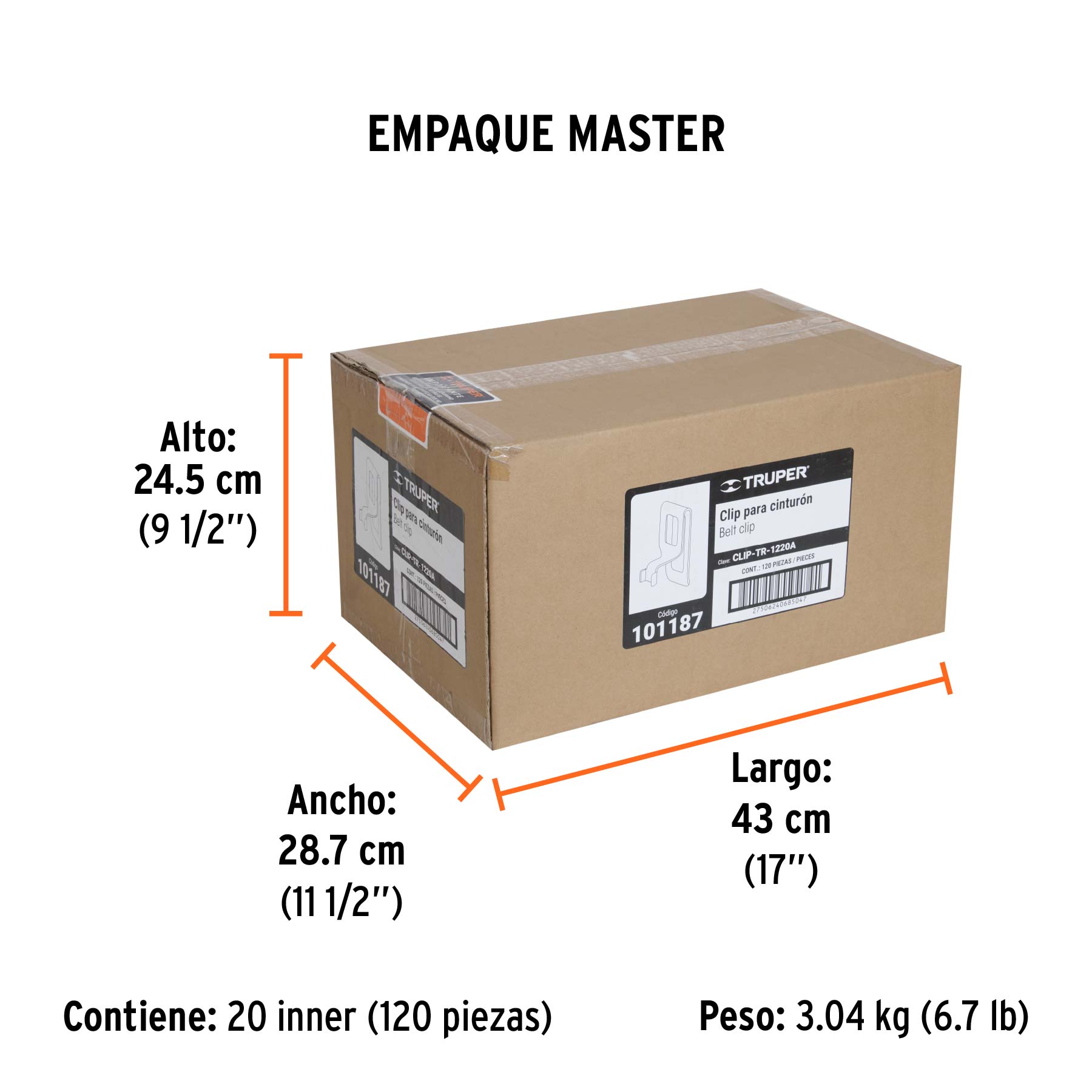 Clip para cinturón para ROTI-20A/12A y TALI-20A/12A2