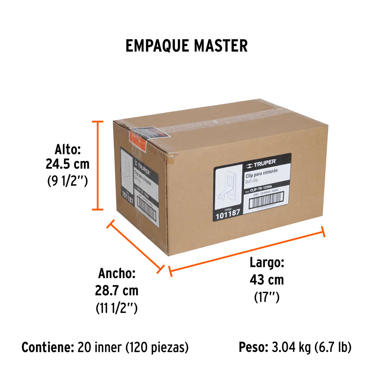 Clip para cinturón para ROTI-20A/12A y TALI-20A/12A2