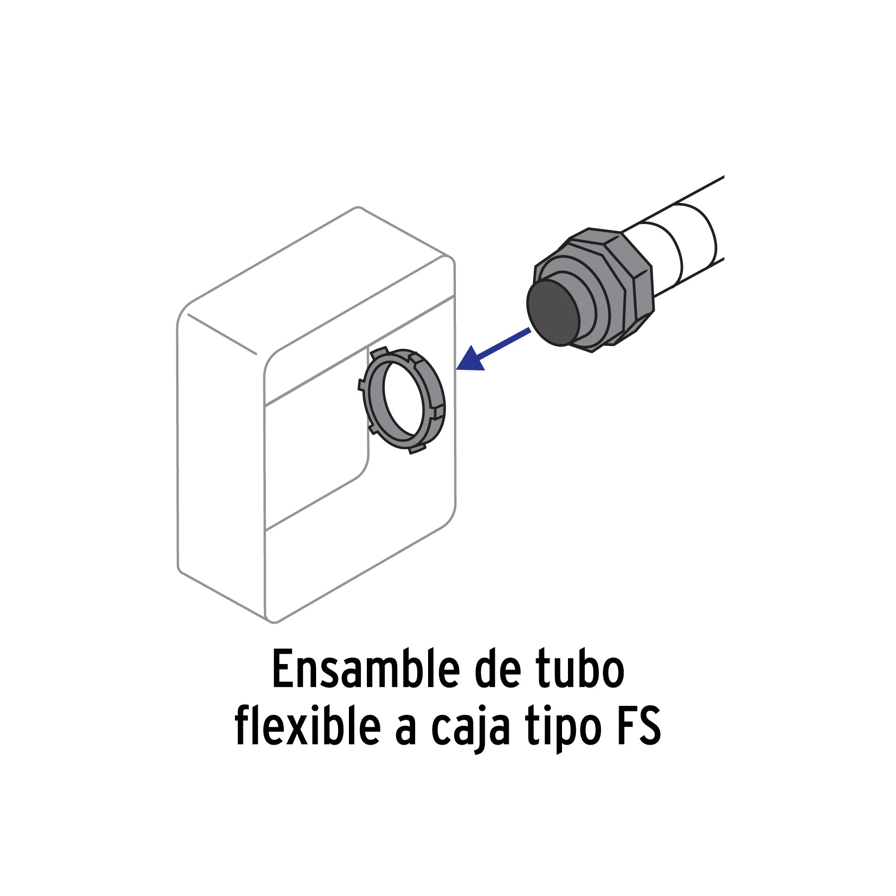 Conector liquid tight 1" recto, Volteck