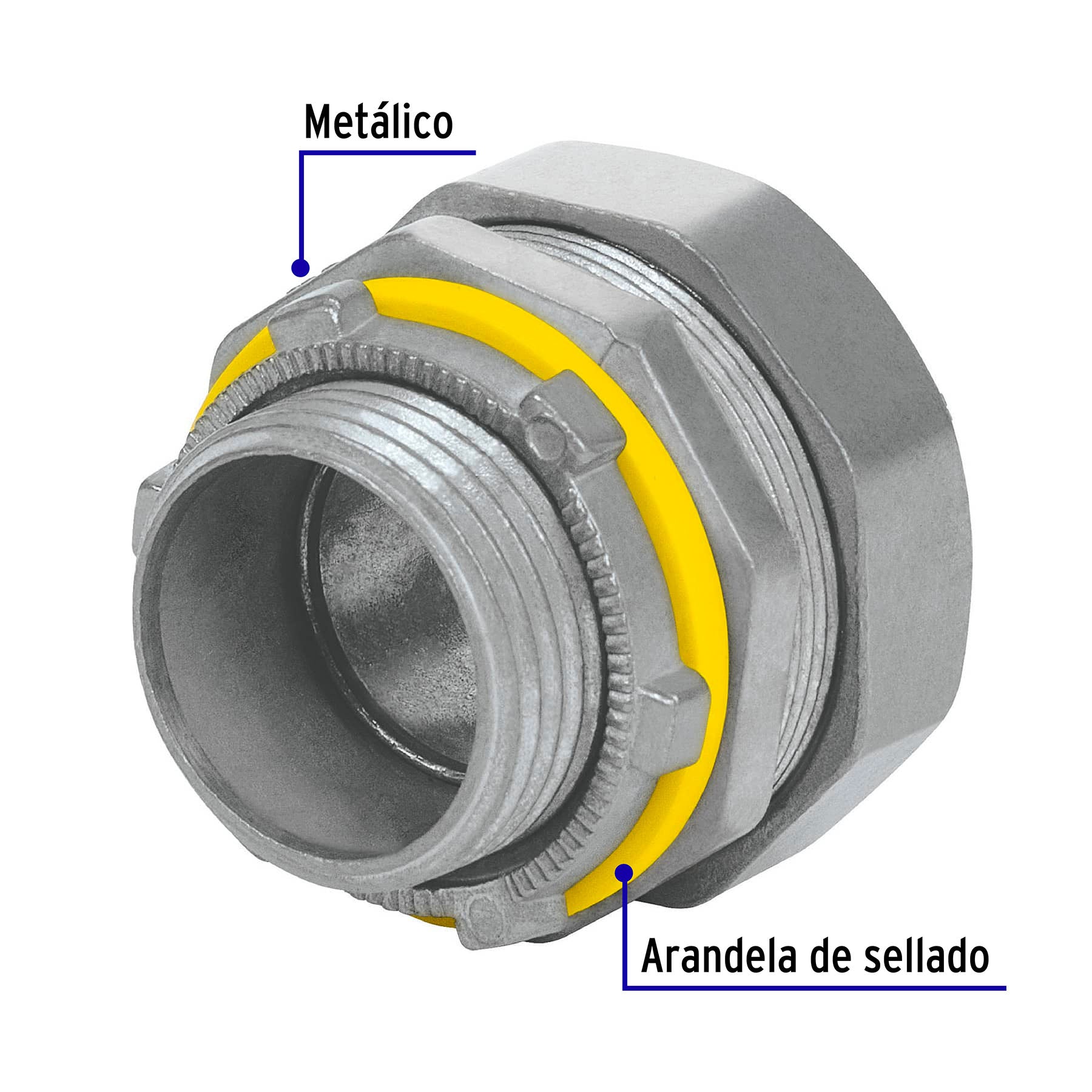 Conector liquid tight 1" recto, Volteck