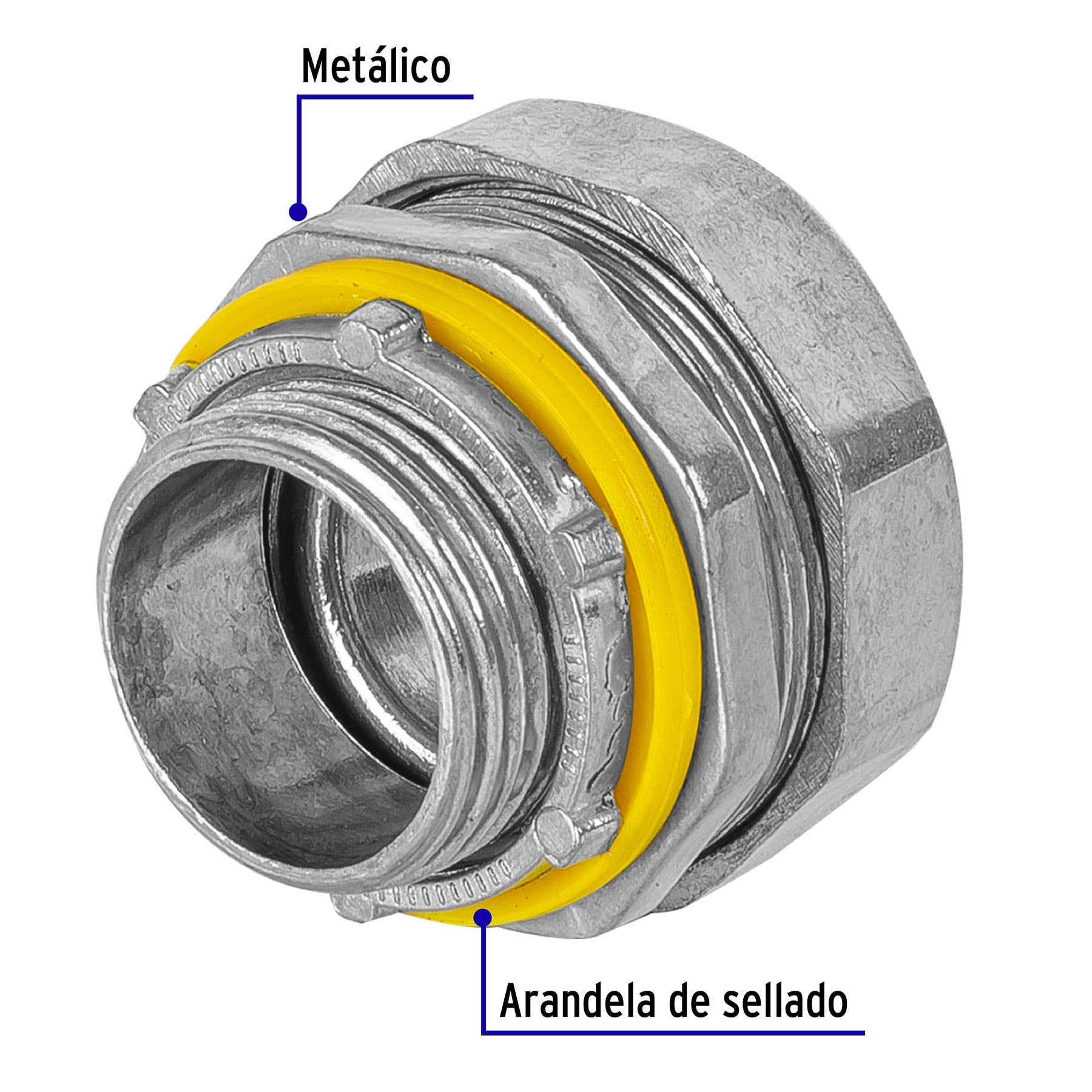 Conector liquid tight 3/4" recto, Volteck