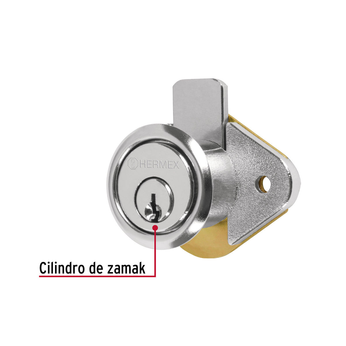 Cerradura para mueble, modelo 21, cromo